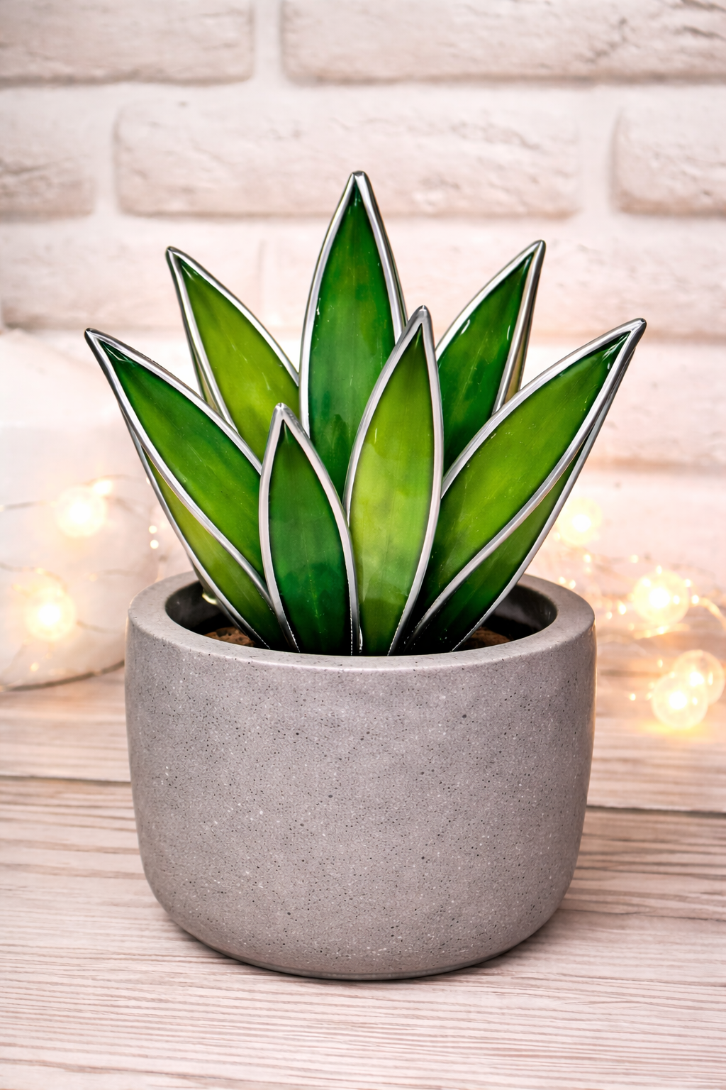 Stained Glass Agave Plant Stakes