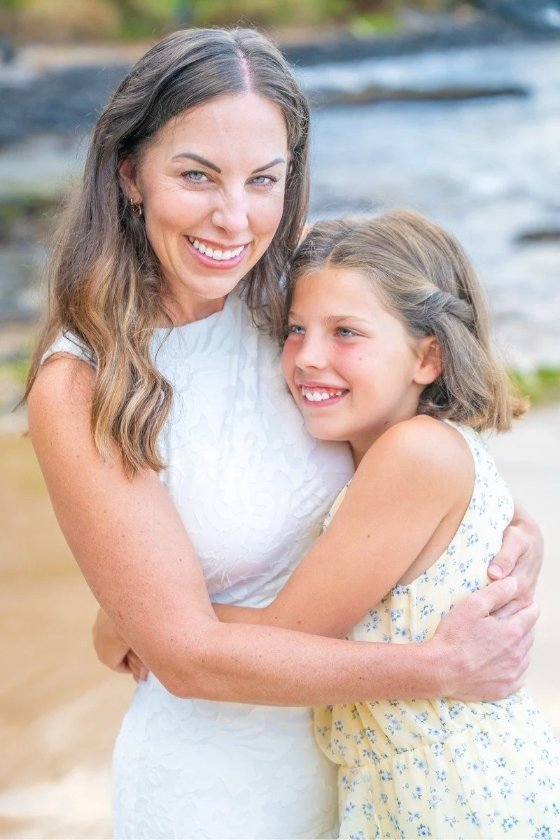 Mom and daughter Photo Session at a Kauai beach