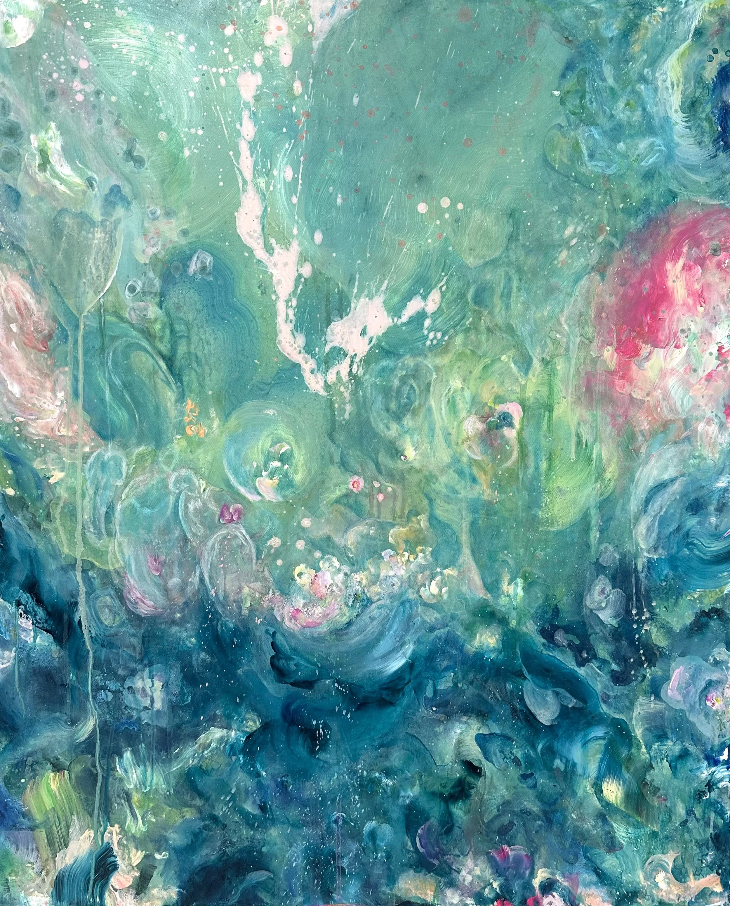 flow of the soul ,2023,652×803mm,Acrylic on linen canvas