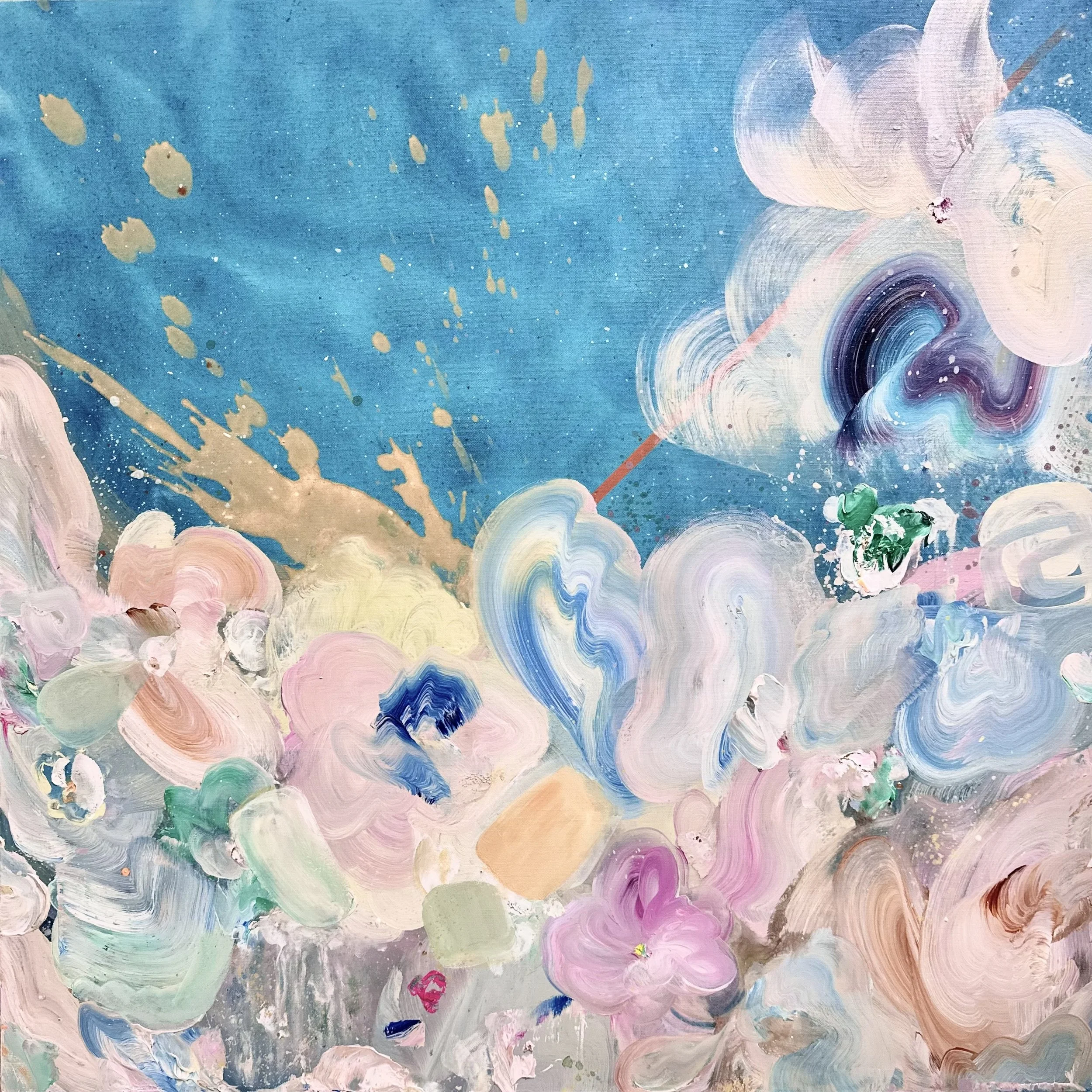 liberation of sensibility,2023,803×803mm,Acrylic on linen canvas