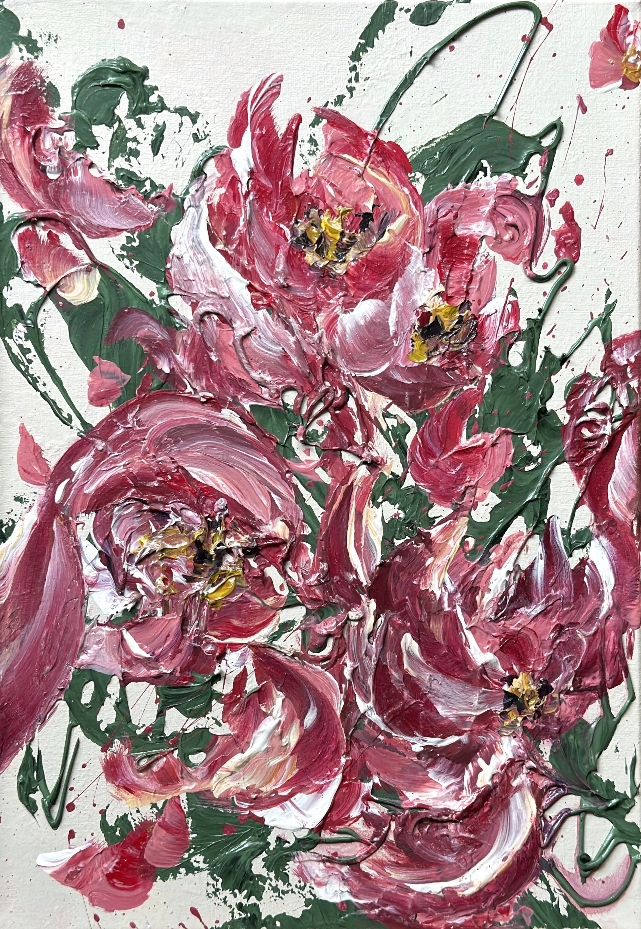 Sprouting,2024,227×158mm,Acrylic on linen canvas