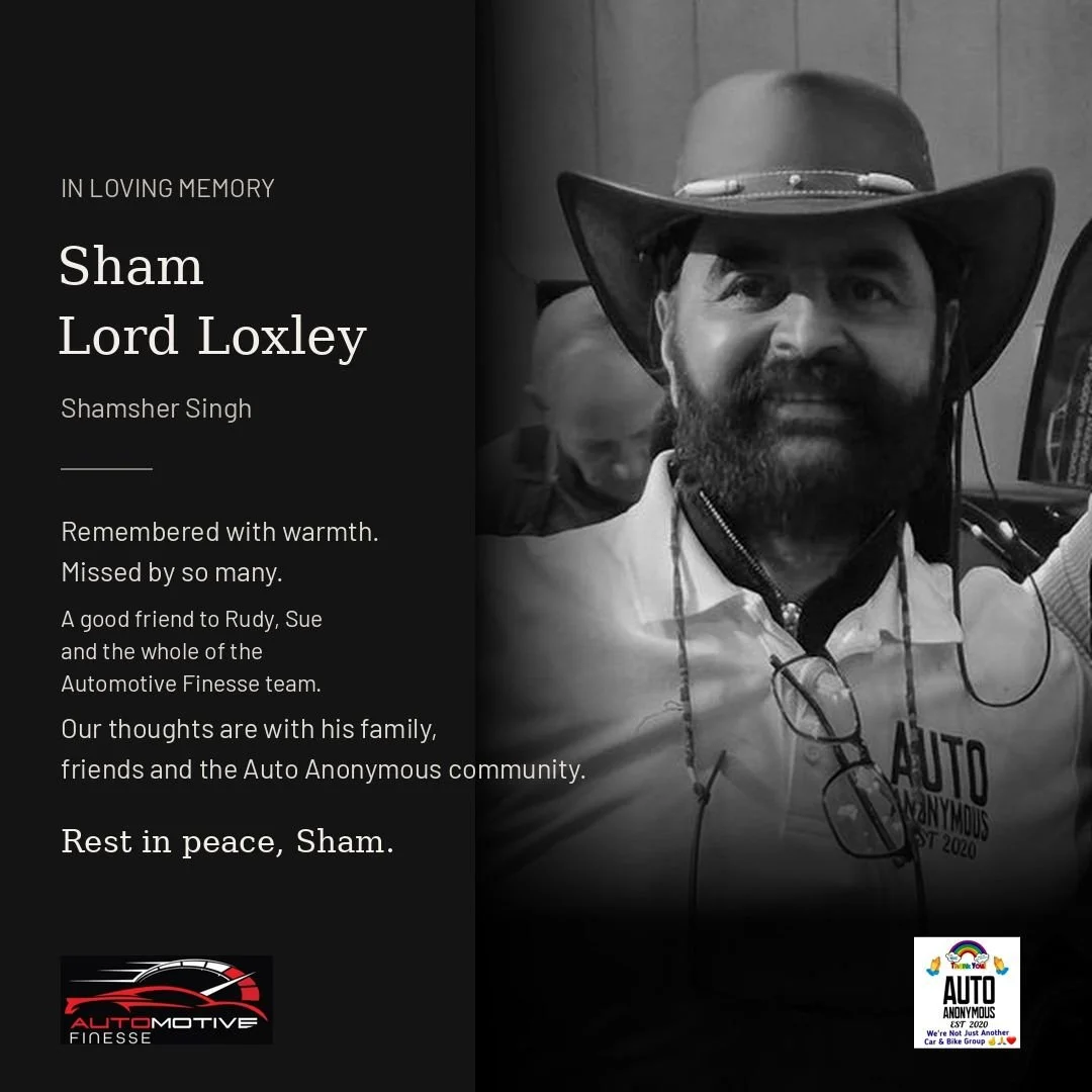 We are deeply saddened to announce the passing of our dear friend Shamsher Singh, known to so many as @shamlordloxley 

Sham brought people together through a shared love of cars and his famous Finger of Approval. A good friend to Rudy, Sue and the w