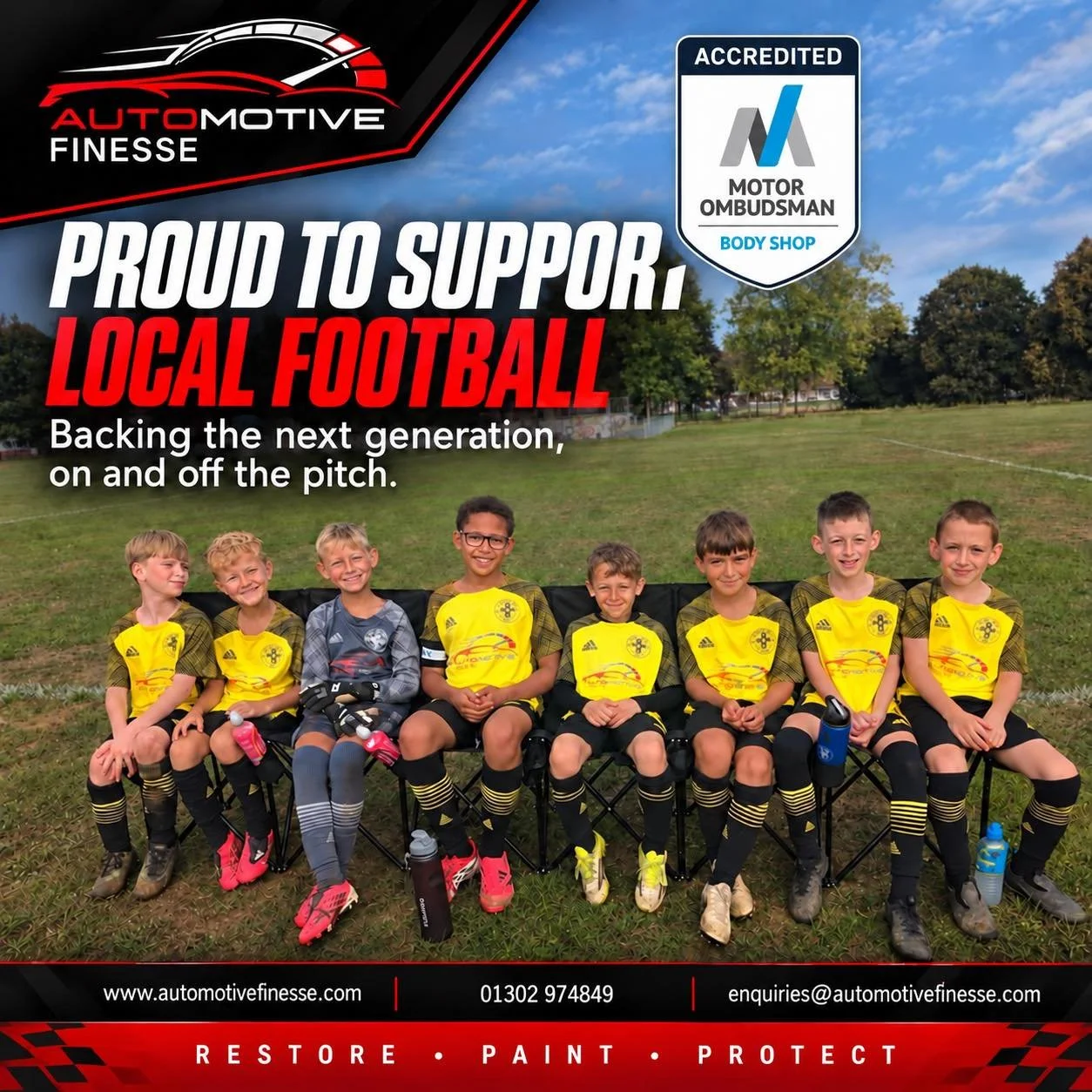 We&rsquo;re proud sponsors of Sandall Beat Under 10s!

The lads were proud to show off their new kits at their first home game, and they marked the occasion with a 1&ndash;0 win.

Well played, lads!