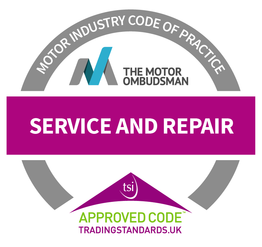Motor Ombudsman Service and Repair code stamp