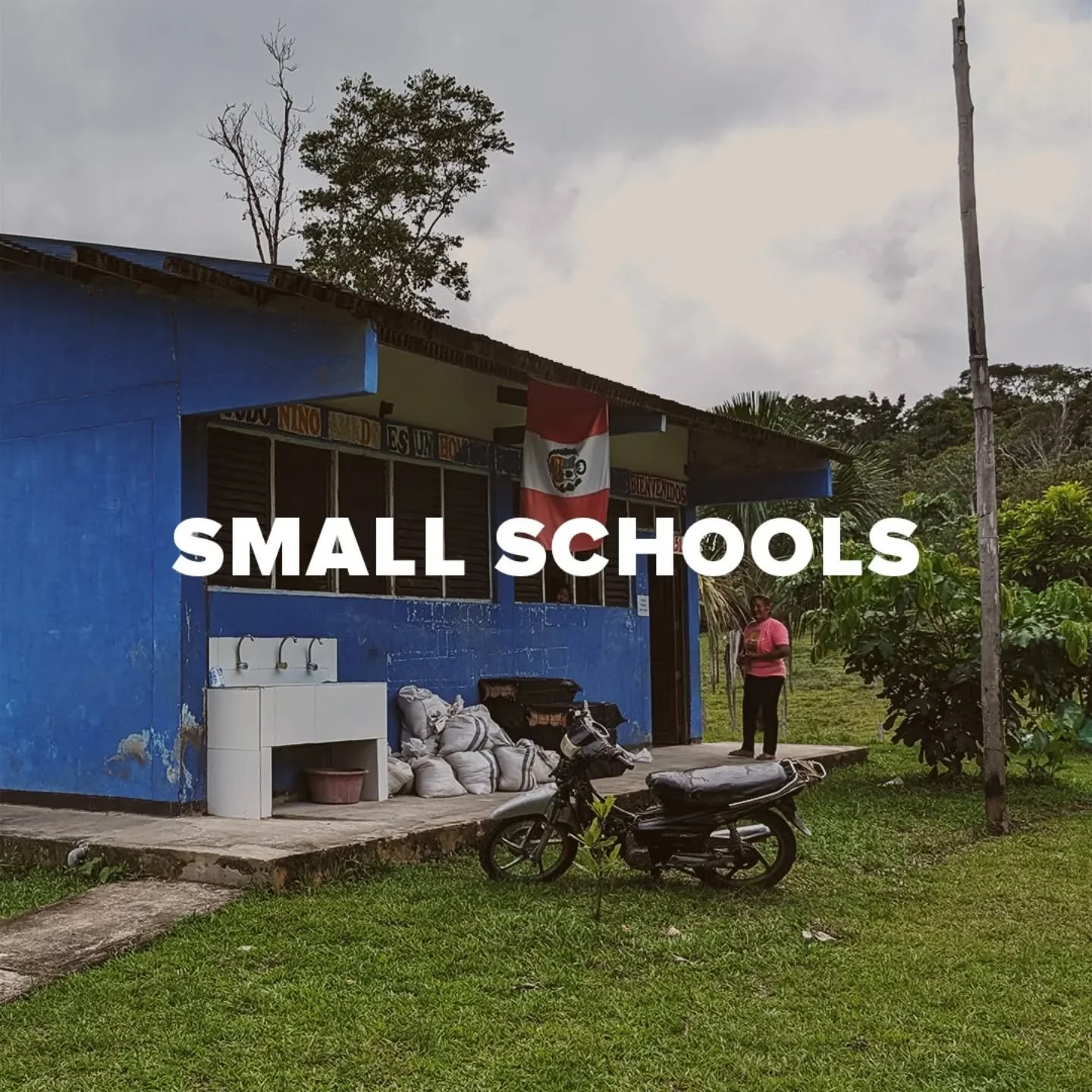 No school is too small. After securing our boat, our team hiked 45 minutes into the lush hills of the Peruvian Amazon alongside our locally rooted partner, @conapacperu . High above the river, this village, founded decades ago for its agricultural pr