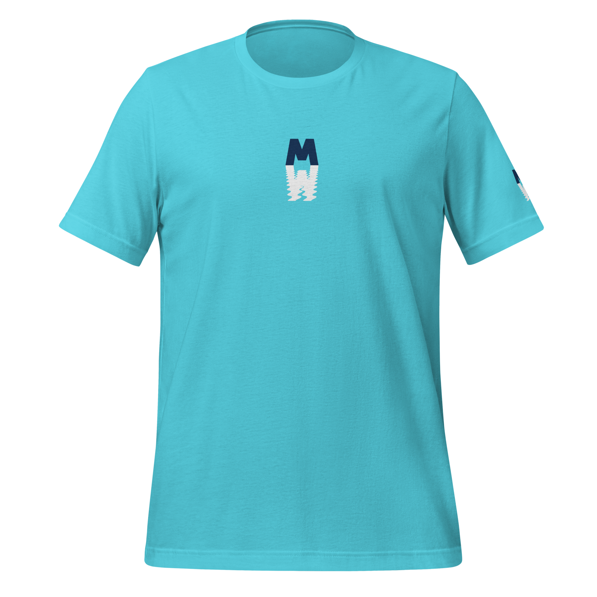 unisex-staple-t-shirt-turquoise-front-68c2e92d3e1bc.png