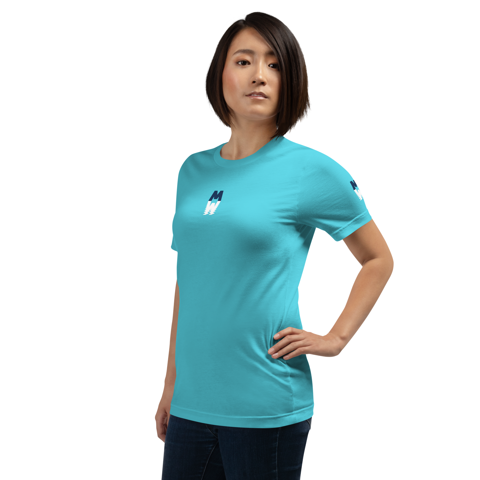 unisex-staple-t-shirt-turquoise-left-front-68c2e92d3dea0.png