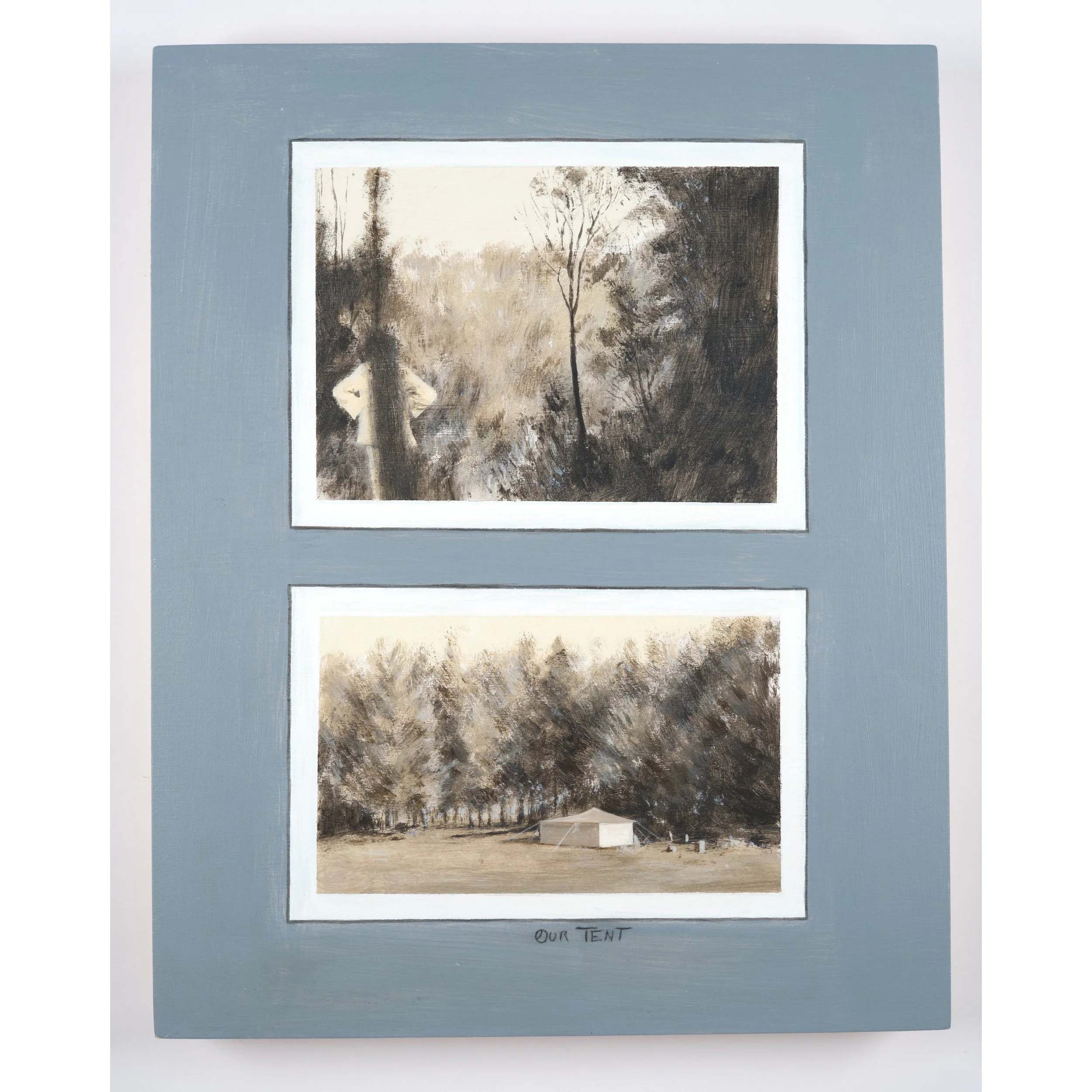 Our Tent - Acrylic on wood, 25 cm x 20 cm, 2025.