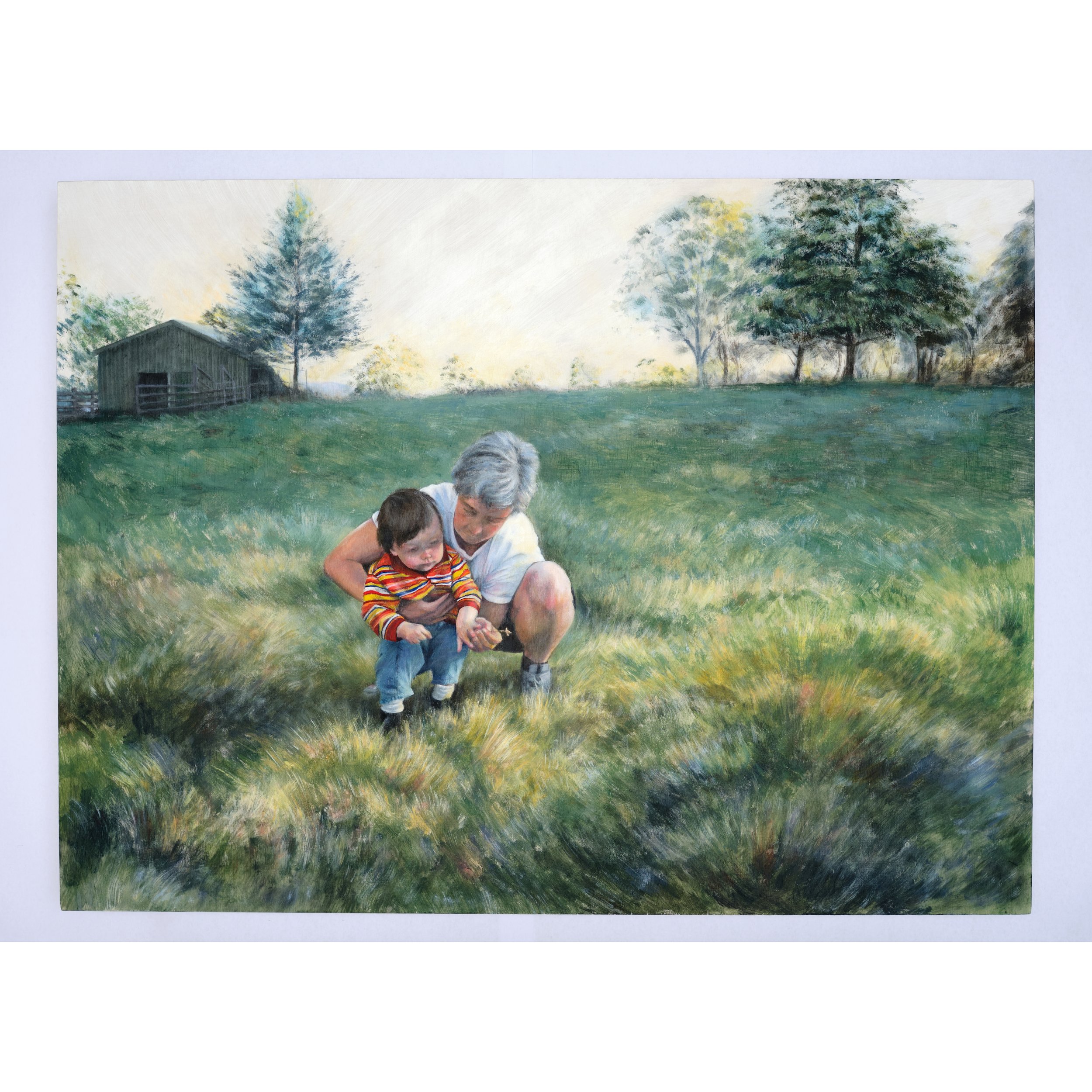 Mother - Acrylic on wood, 45.5cm x 70cm, 2025. 