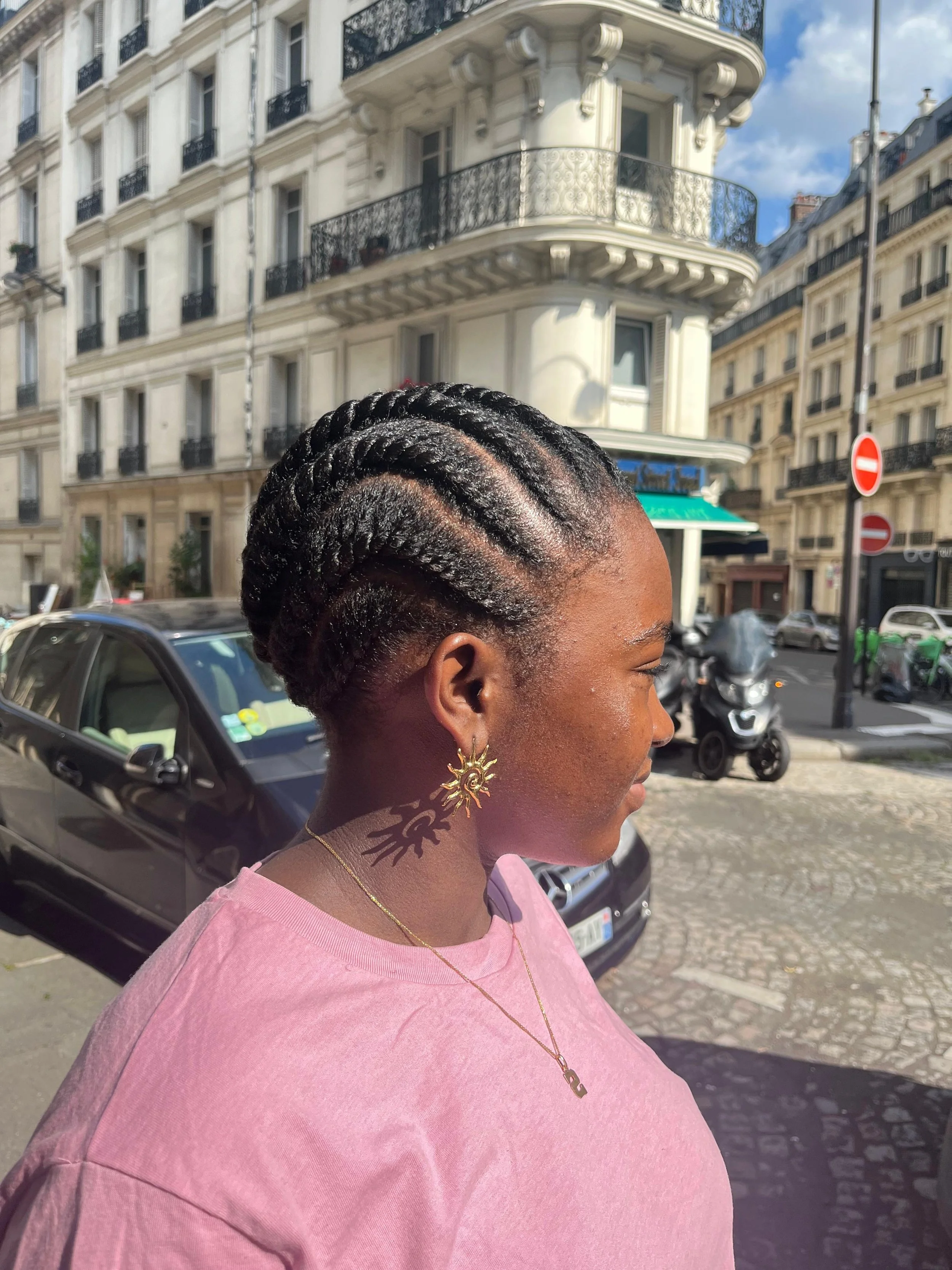 Flat twist d'une cliente réalisées au salon Before You go (BYG PARIS)