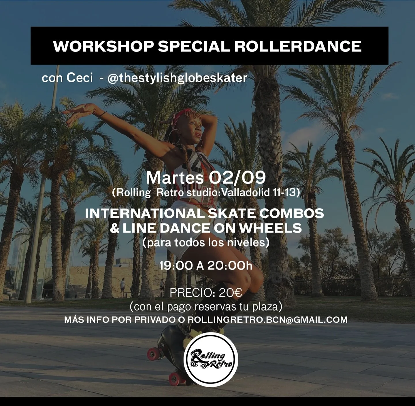 Especial workshop rollerdance con @thestylishglobeskater 

Te apuntas? M&aacute;s info por privado o a rollingretro.bcn@gmail.com

#rollerdance #combosrollerdance #rollingretro #patinatge #venybaila #barcelona