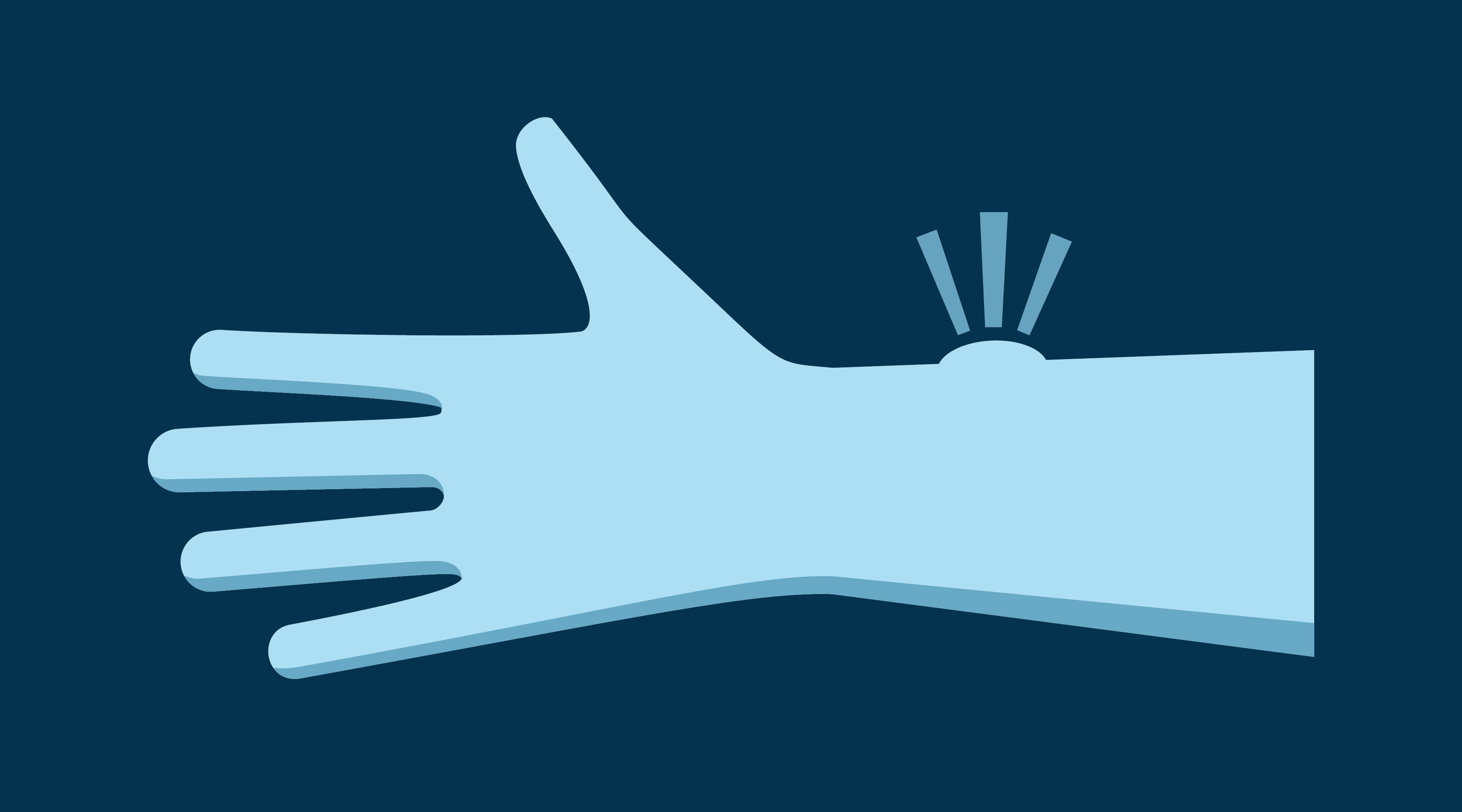 illustration of a human arm with a mosquito bite