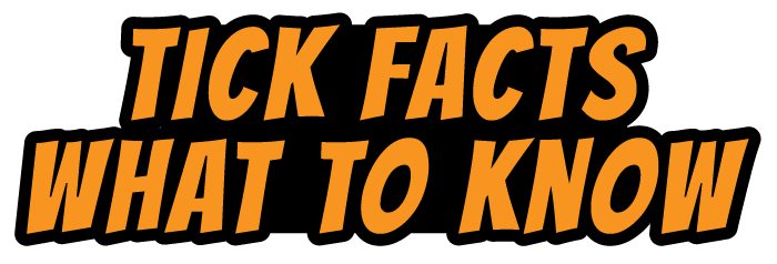 Black and orang graphic that reads Tick facts what to know