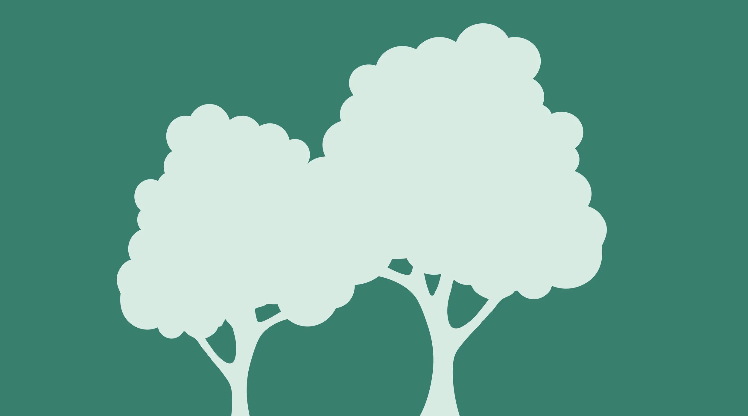 Illustration of a two tree silhouettes