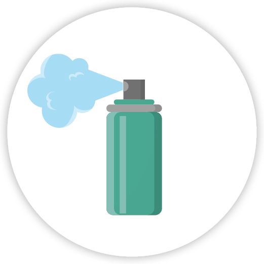 Illustration of tick repellent spray can
