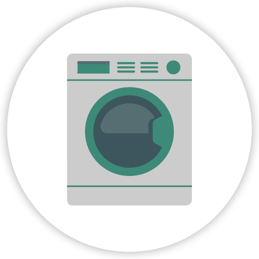 Illustration of a clothes dryer
