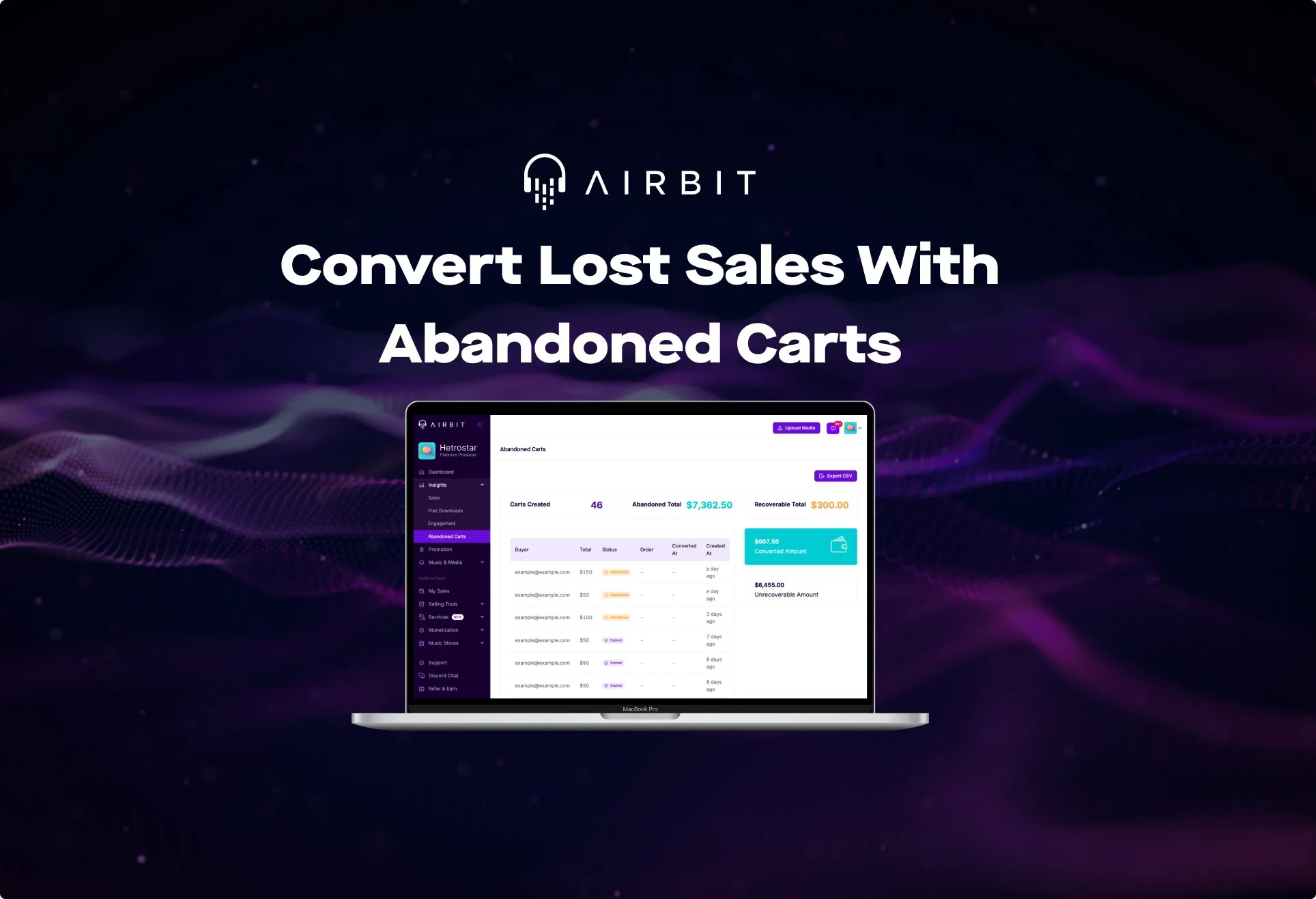 New: Pick Up Lost Sales With Abandoned Carts