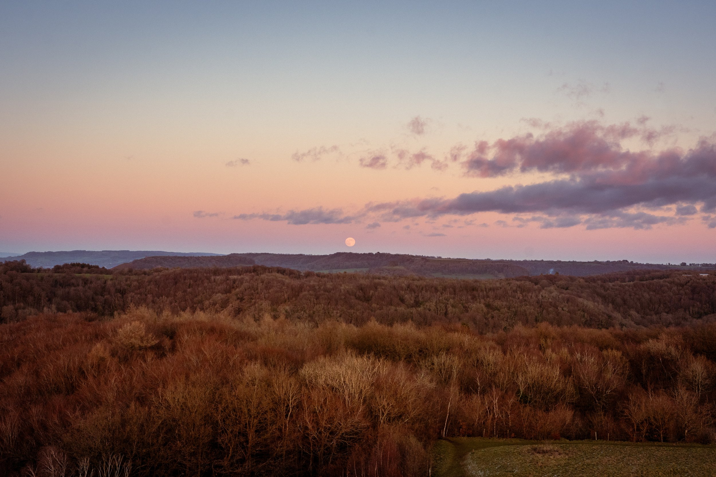 Super Full Moon, North Nibley, Gloucestershire