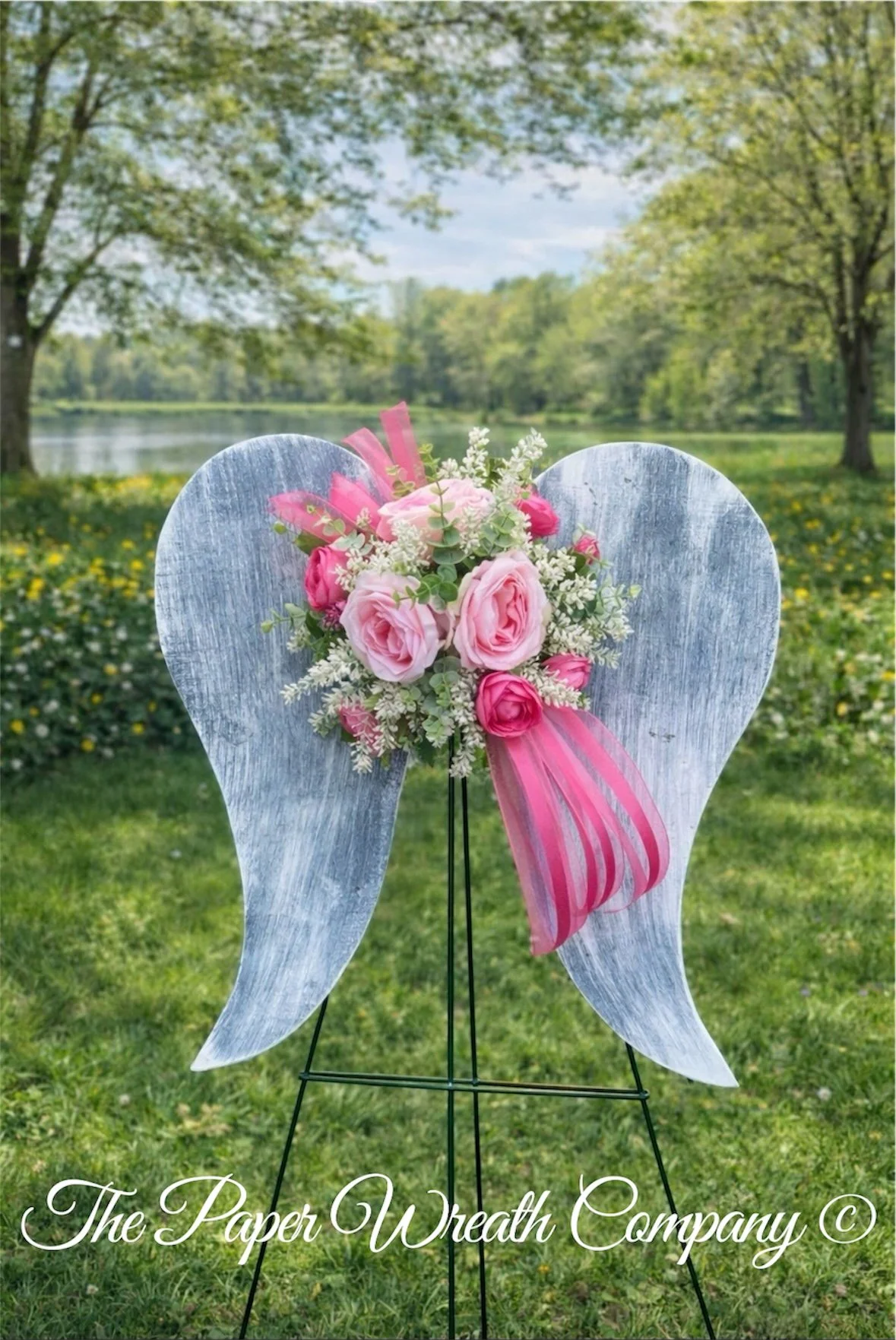 24x24 Outdoor Cemetery Angel Wings