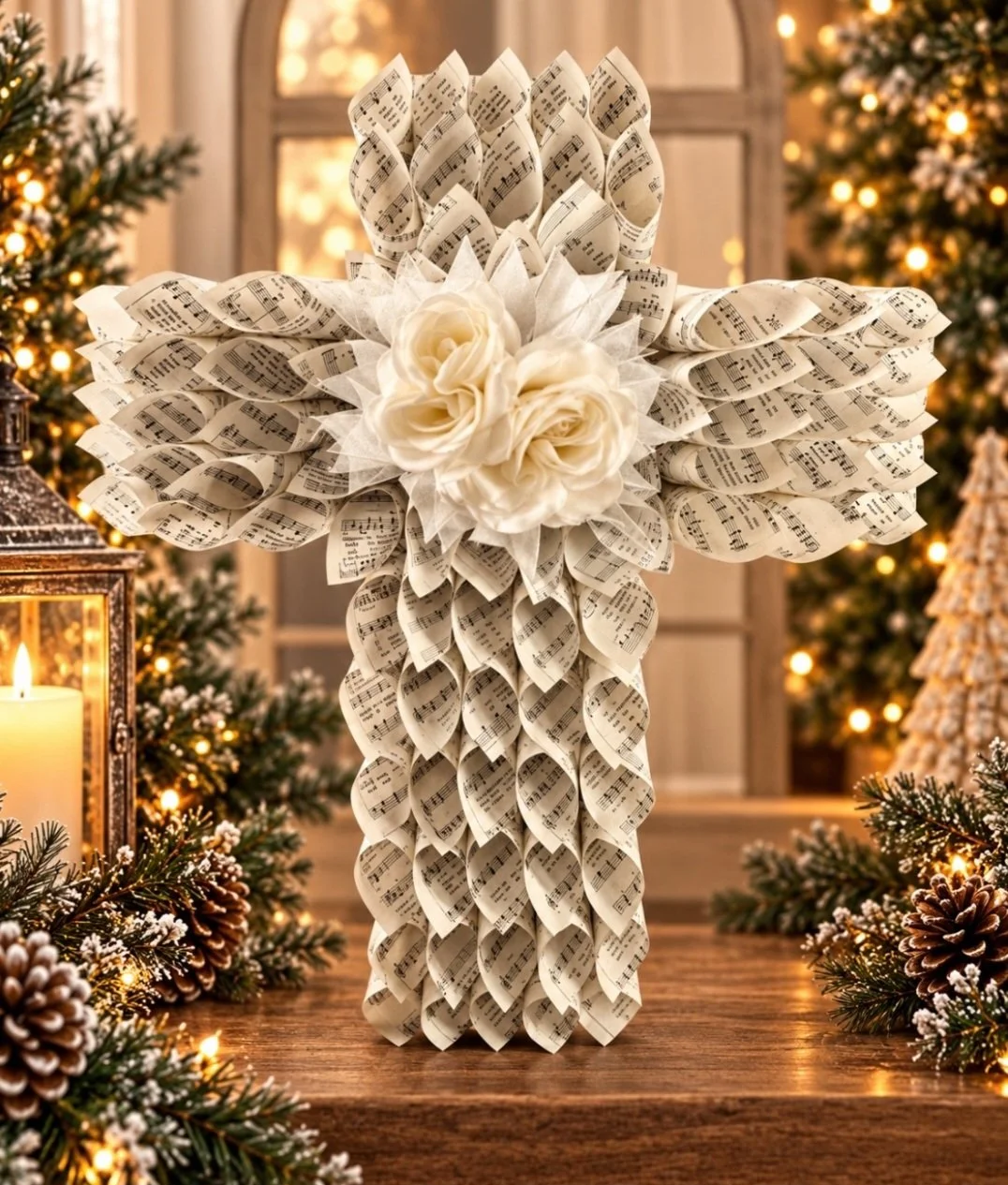 Cross with Floral Center