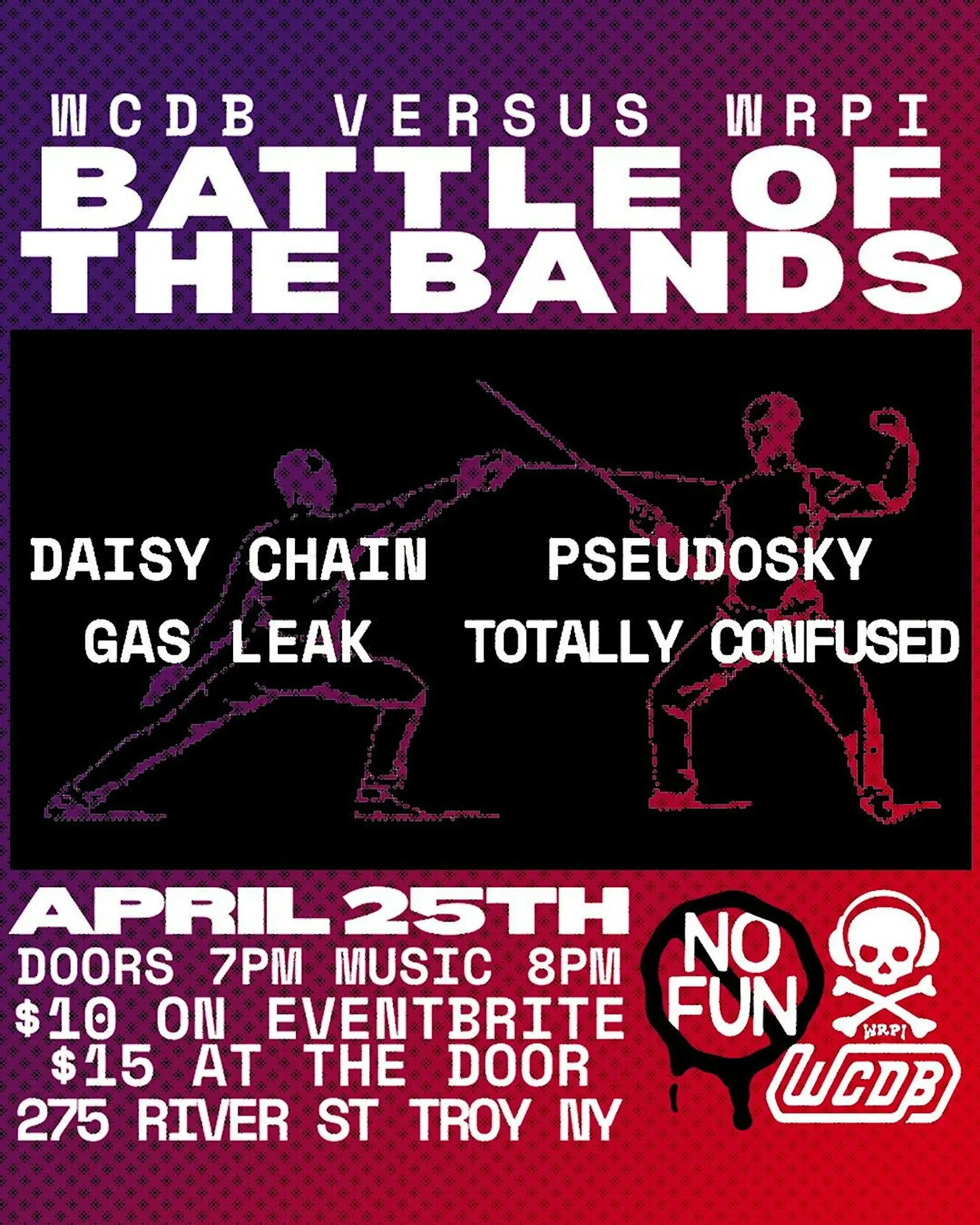 WCDB vs WRPI: Battle of the Bands - Daisy Chain / Gas Leak / Pseudosky / Totally Confused