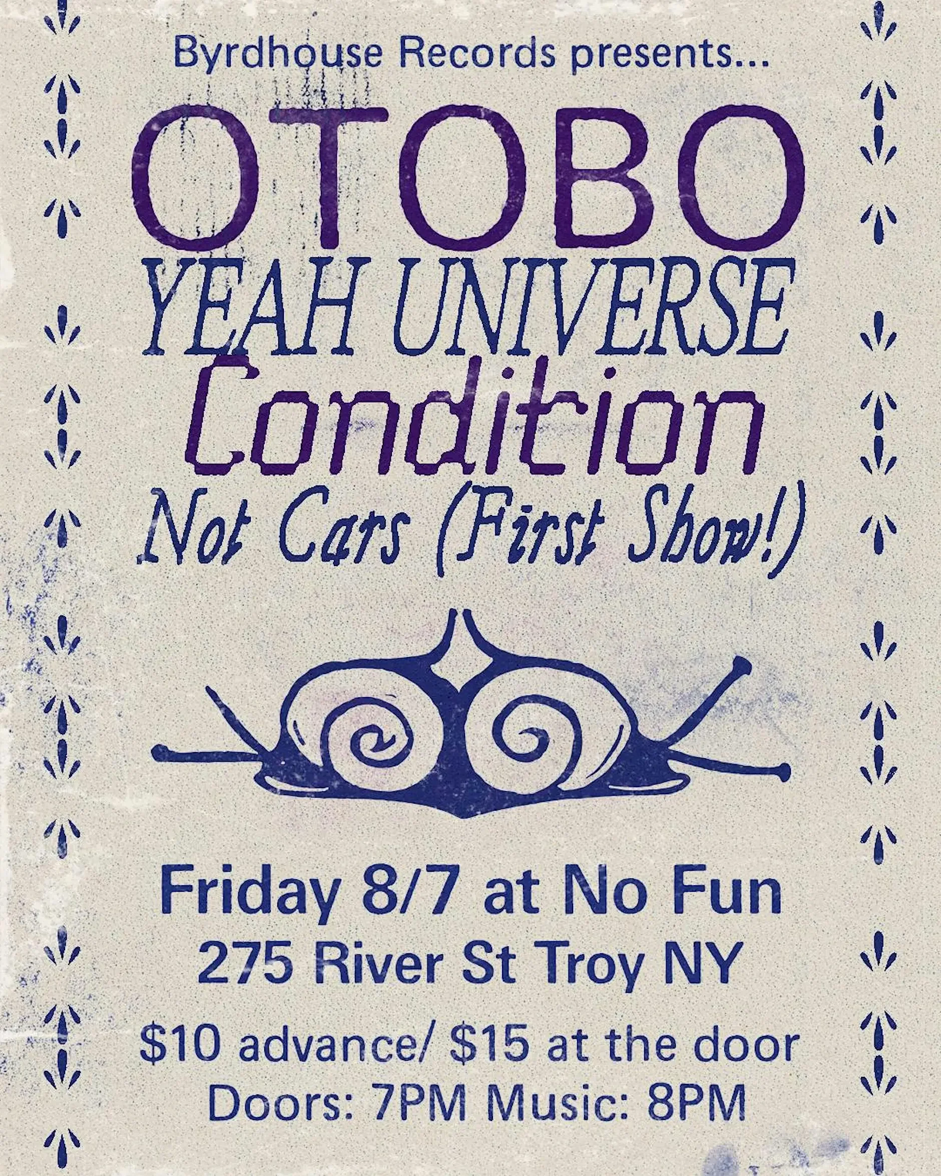 OTOBO / Yeah Universe / Condition / Not Cars