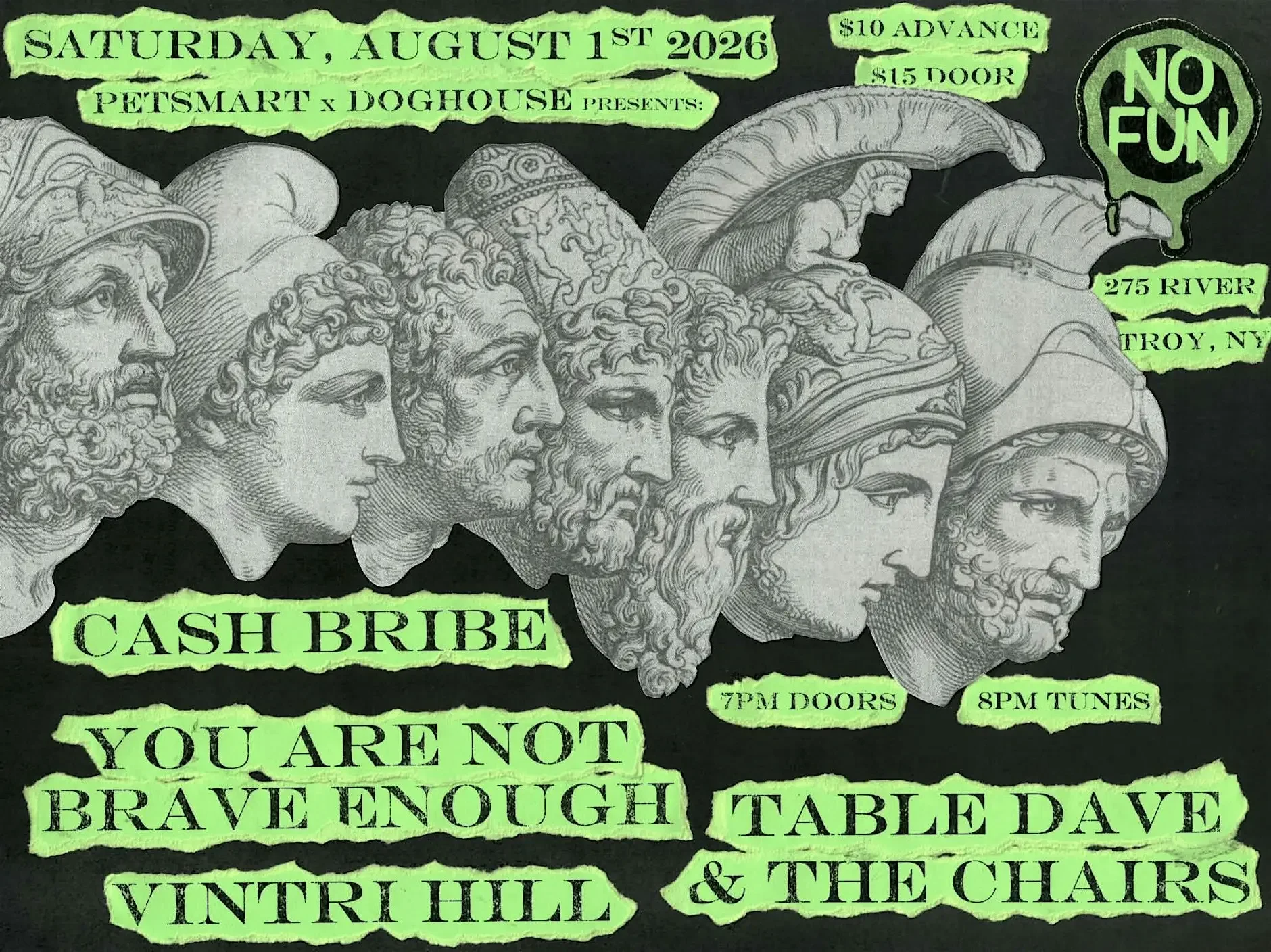 Cash Bribe / Table Dave and the Chairs / You Are Not Brave Enough / Vintri Hill