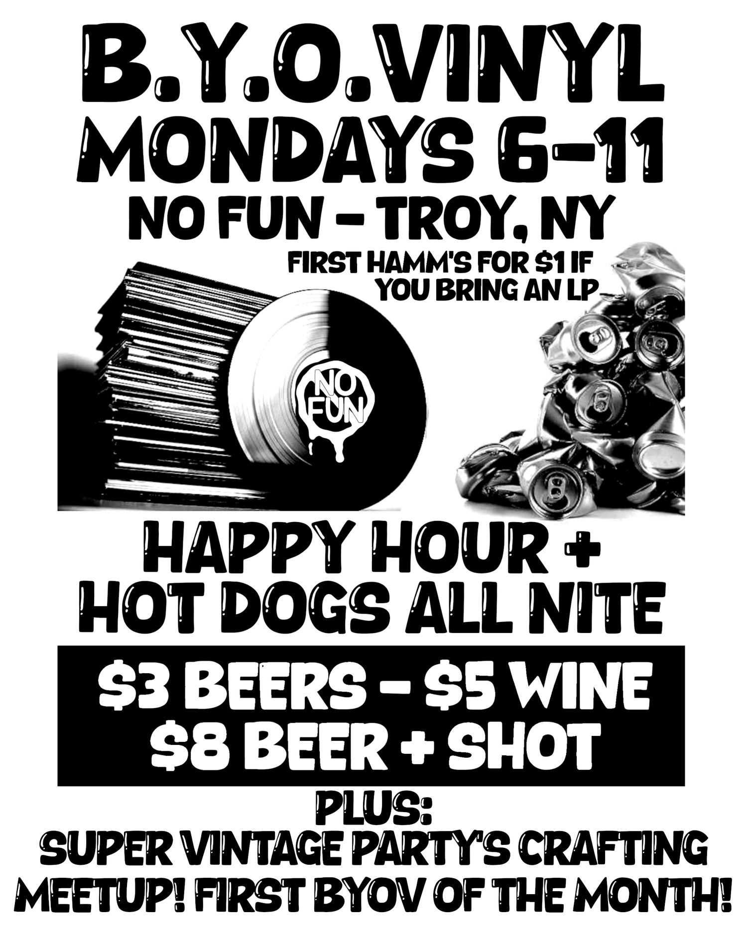 BYO Vinyl Night + All Day Happy Hour