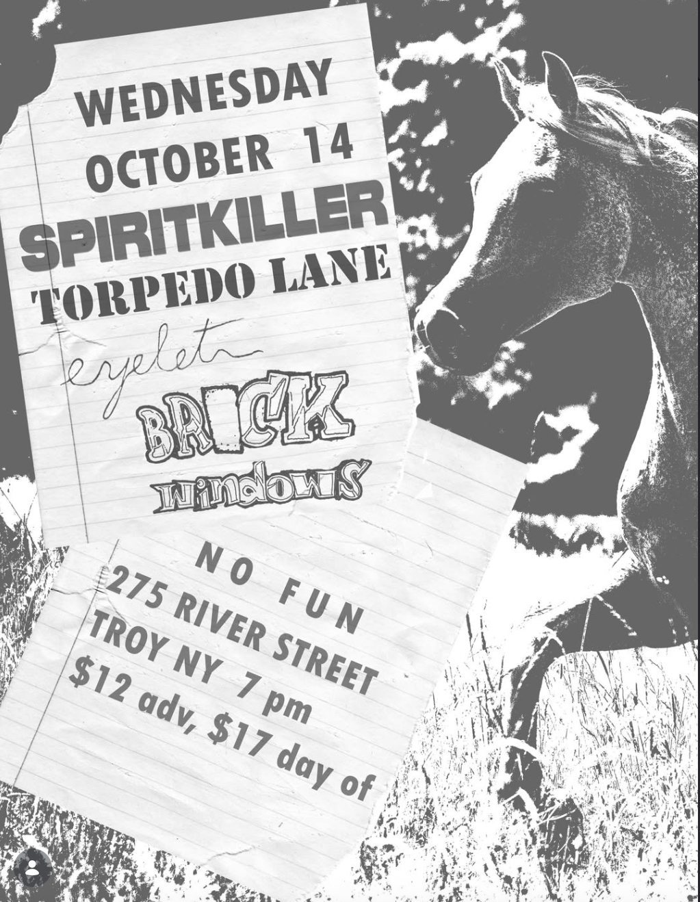 Spiritkiller / Torpedo Lane / Eyelet / Brick Windows