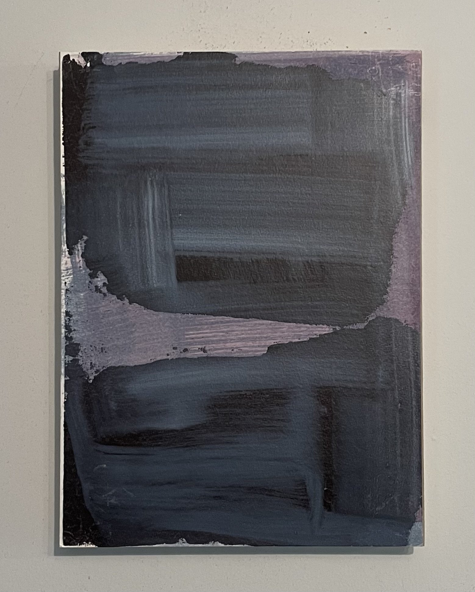 Synonymity ii - Acrylic + oil + solvent wash on watercolor paper, mounted on panel, 11x15 in - $150