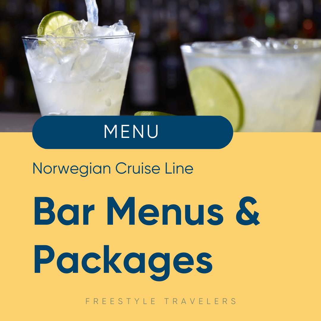 Updated NEW Norwegian Cruise Line Menus with Prices & PDF — Freestyle