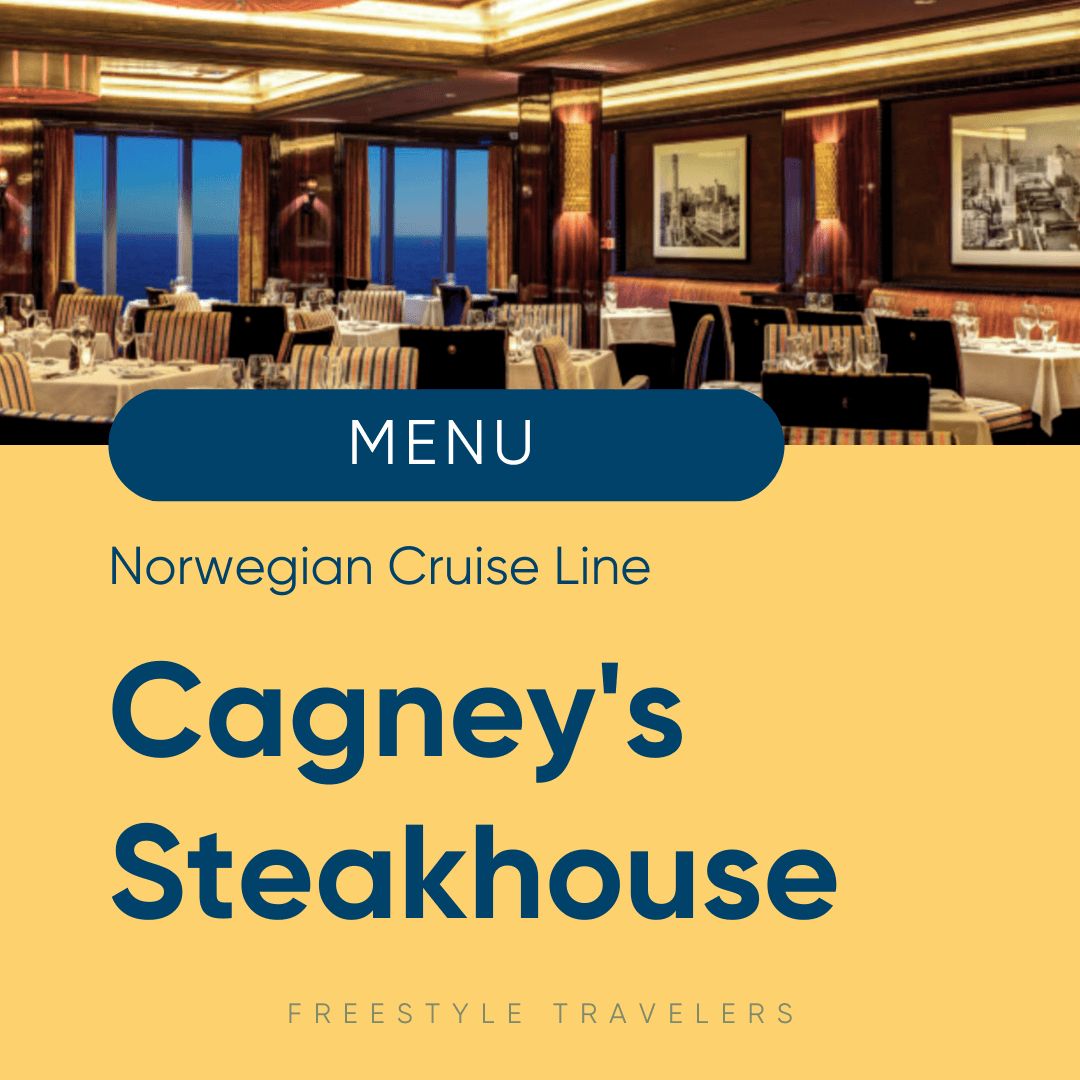 Updated NEW Norwegian Cruise Line Menus with Prices & PDF — Freestyle