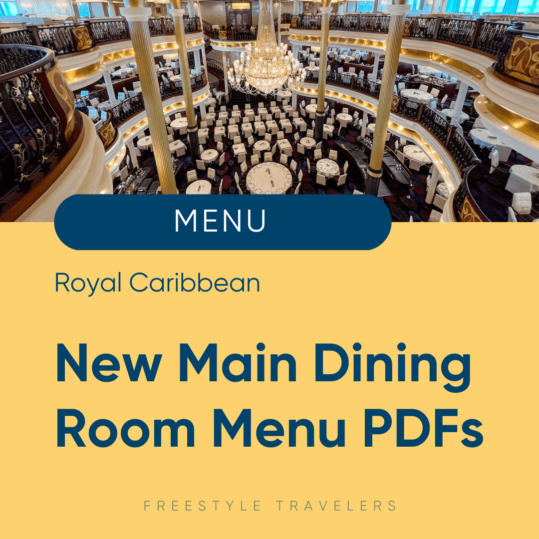 Updated NEW Royal Caribbean Full Menu PDFs with Prices & Info