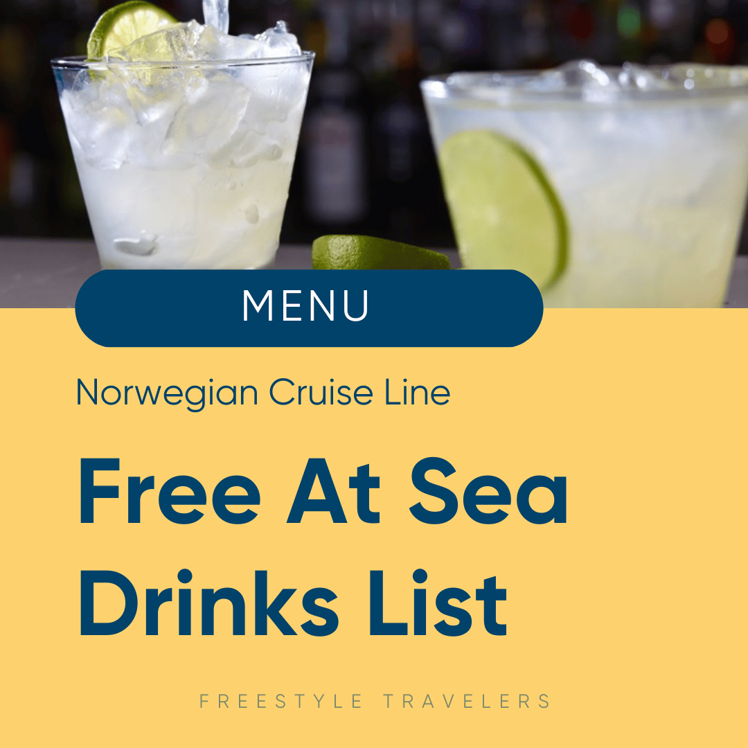 norwegian cruise line alcohol list