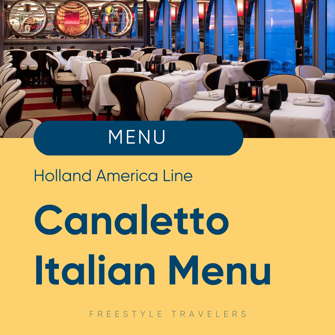 Updated Holland America Line Full Menu PDFs with Prices & Info