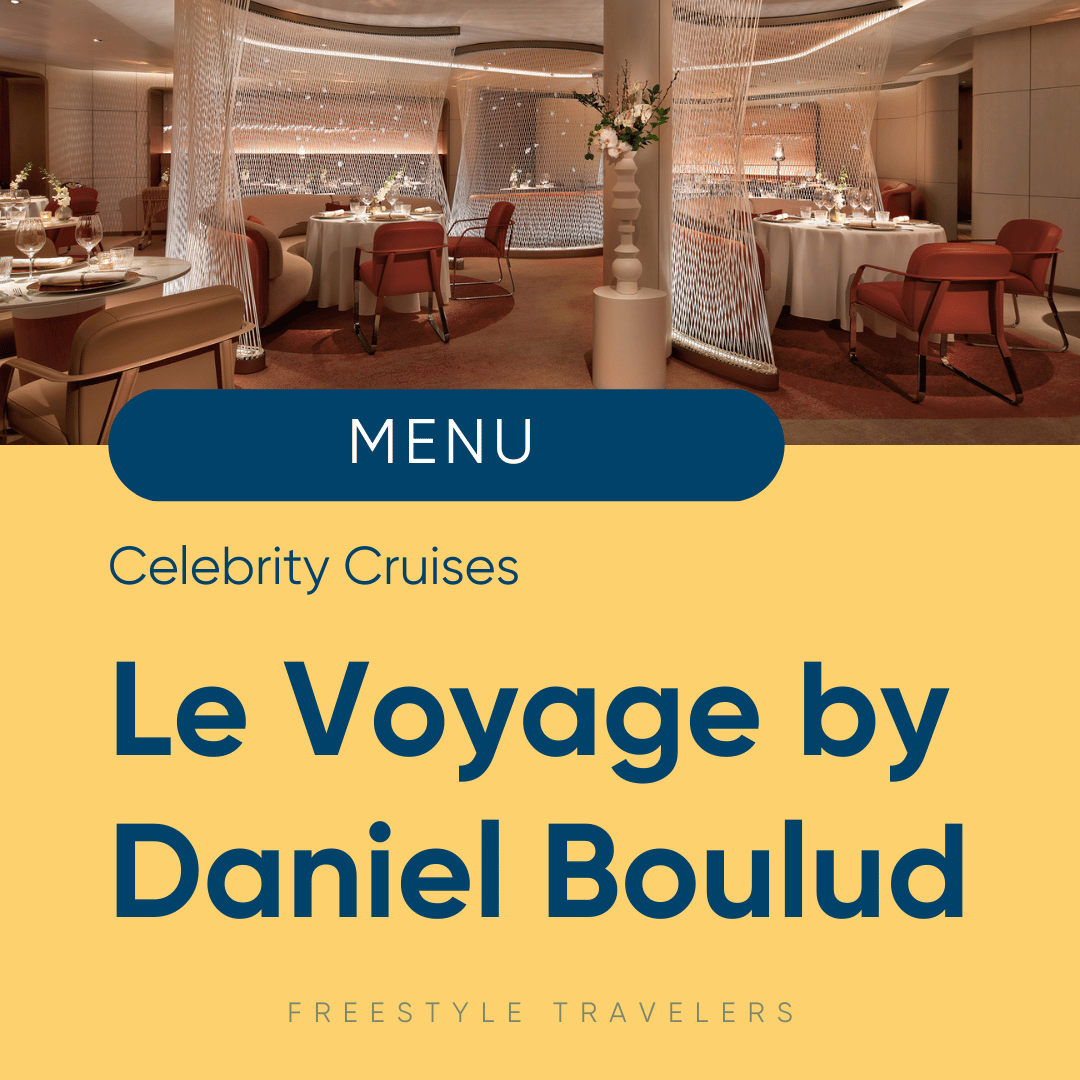Celebrity Cruises Le Voyage by Daniel Boulud PDF Menus with Prices