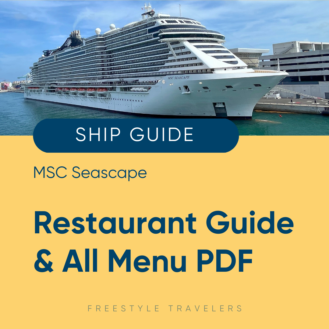 MSC Seascape Complete Restaurant Guide &amp; PDF Menus