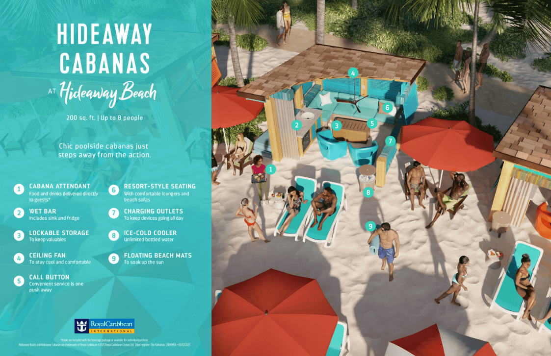 CocoCay Hideaway Beach Club Pricing, Details, Map - Full Guide to