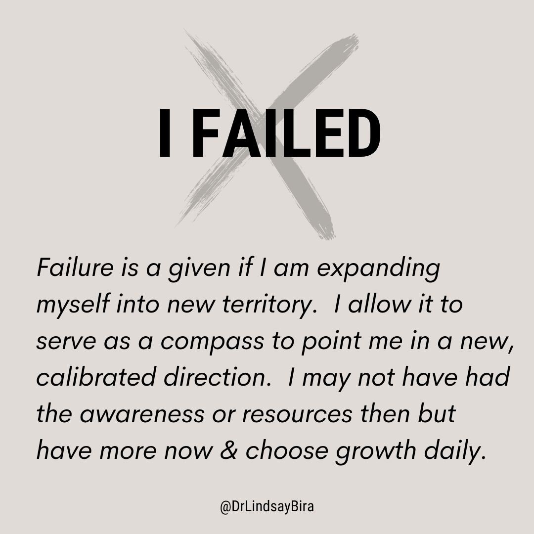 Failure drives the deepest growth, so we can expect &amp; embrace it. 

You might need to feel bad for a bit - that's ok. Then the work is about shifting into a perspective that propels you forward ...