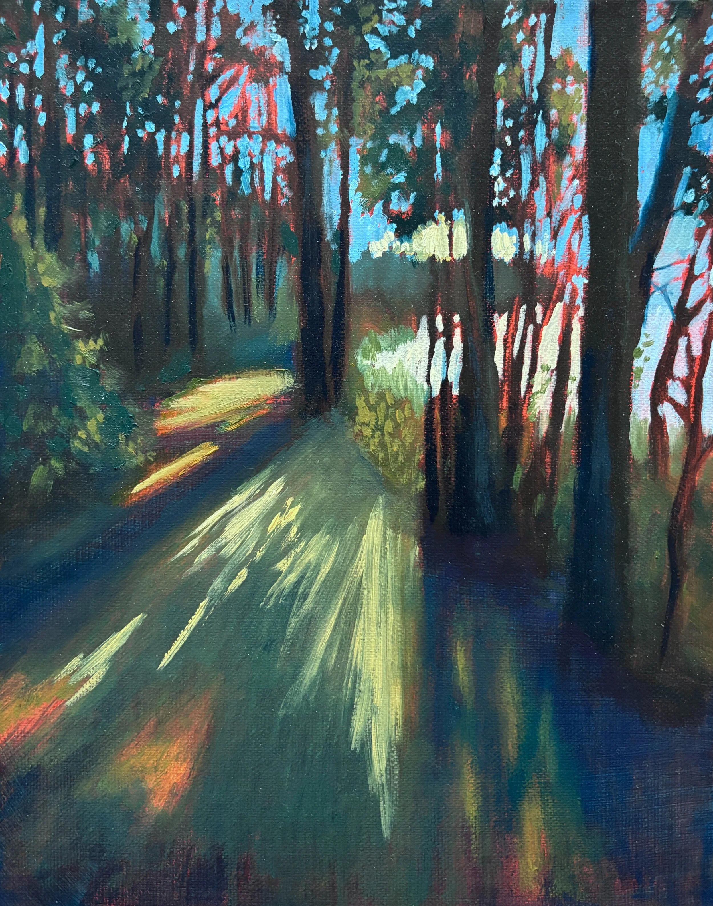 Light guides, 2025, oil on canvas, 24 x 19 cm