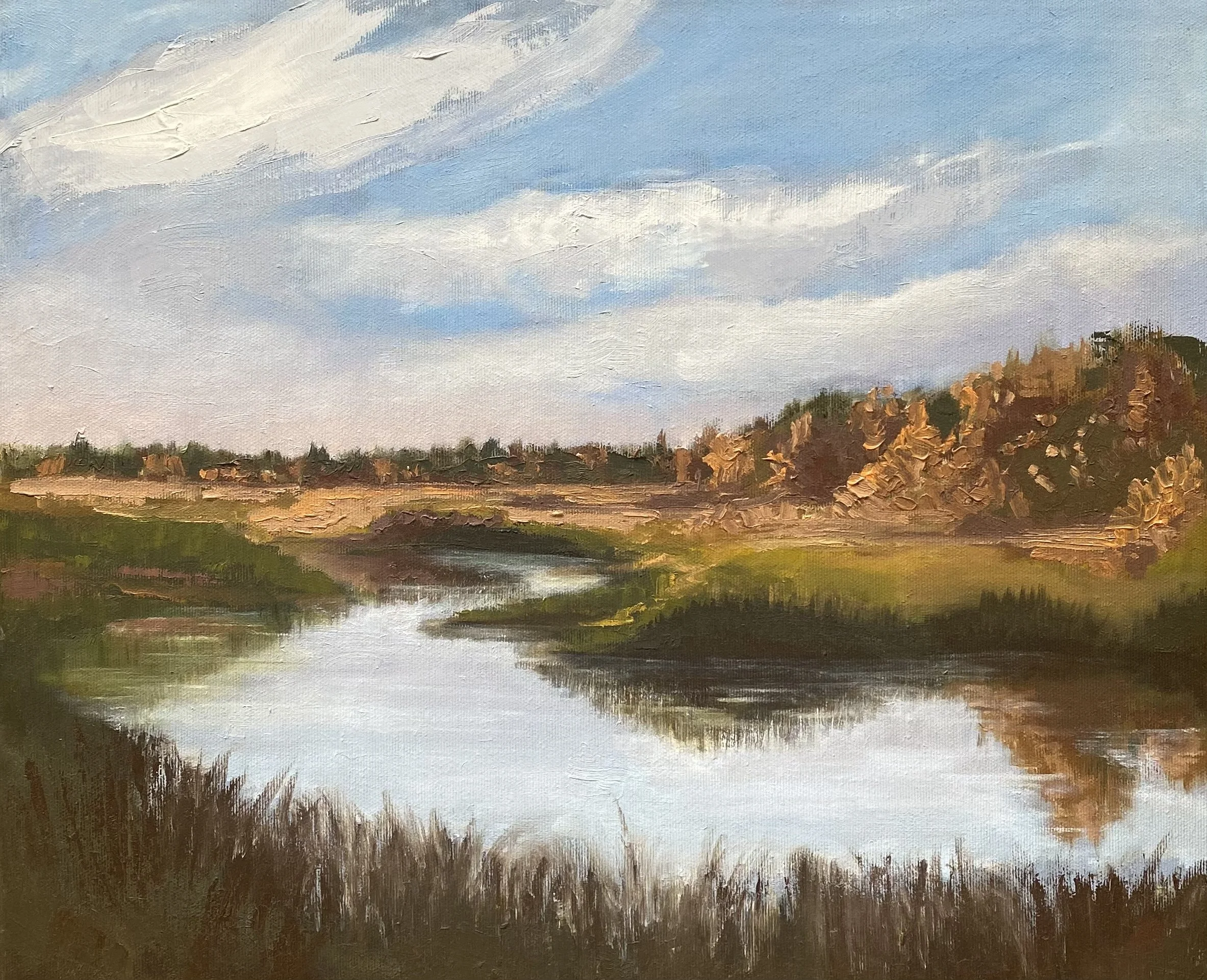 Kulkujoki, 2023, oil on canvas