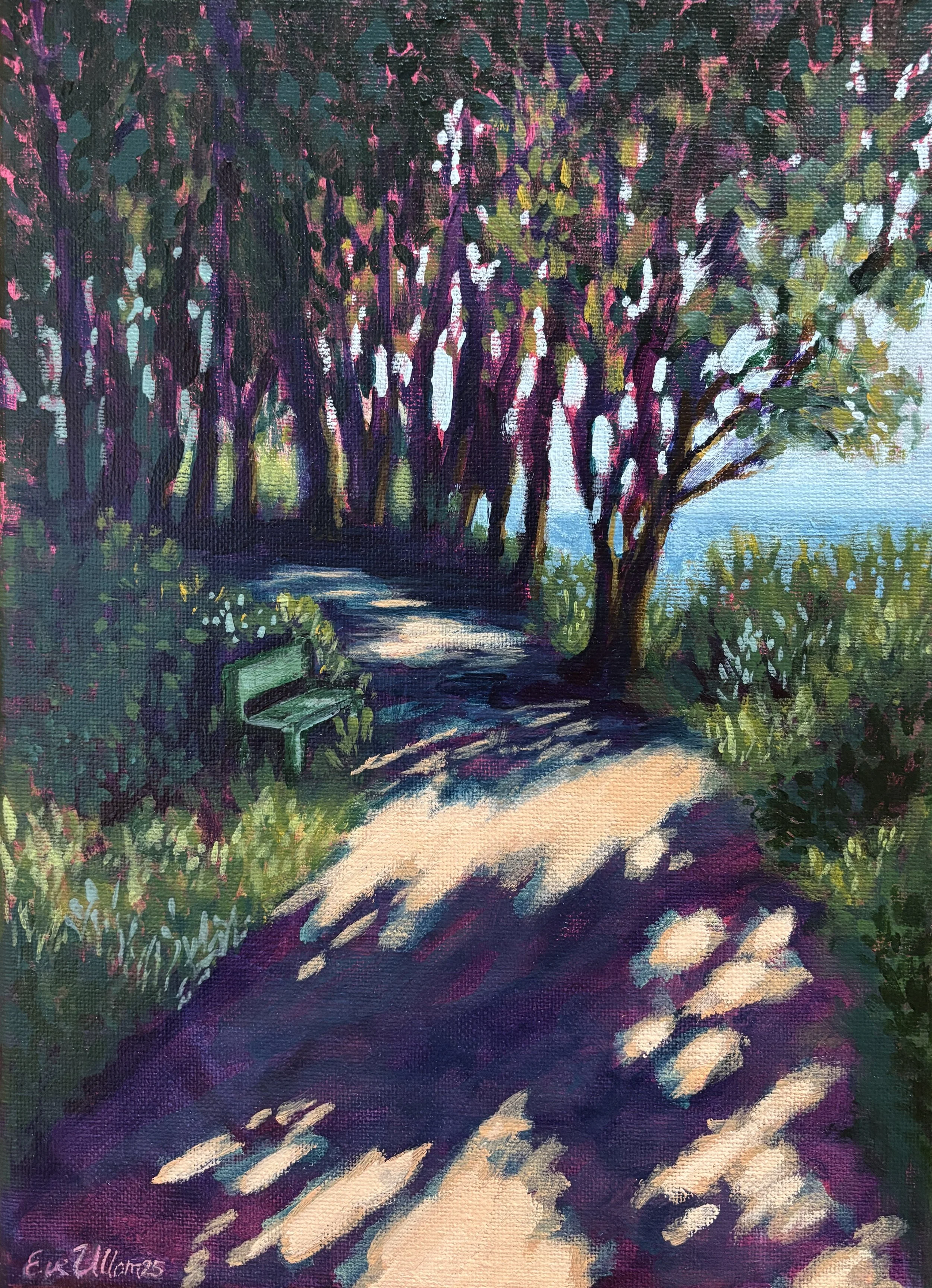 Path by the sea, 2025, acrylic on canvas, 
33 x 24 cm