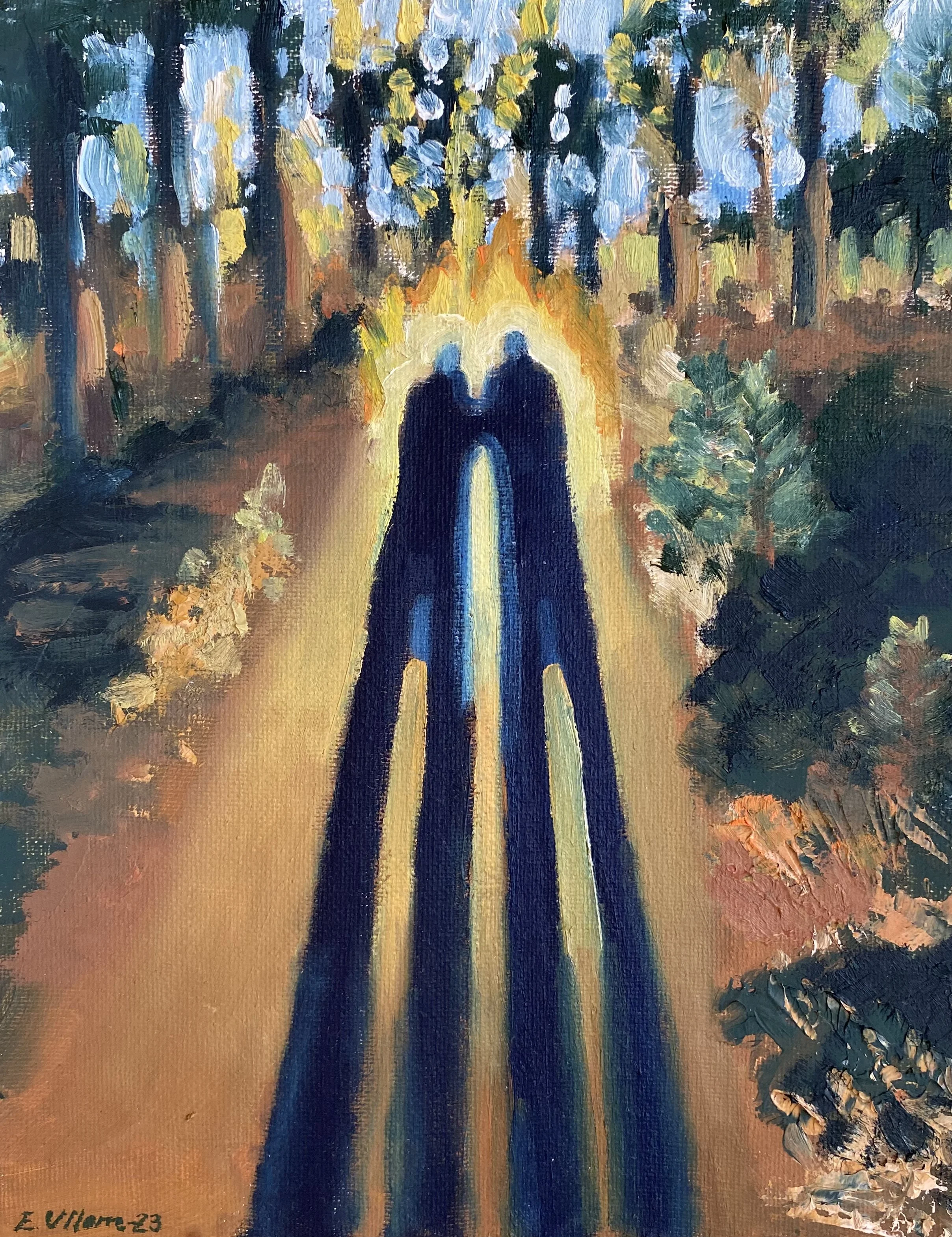 Autumn love, 2023, oil on canvasboard