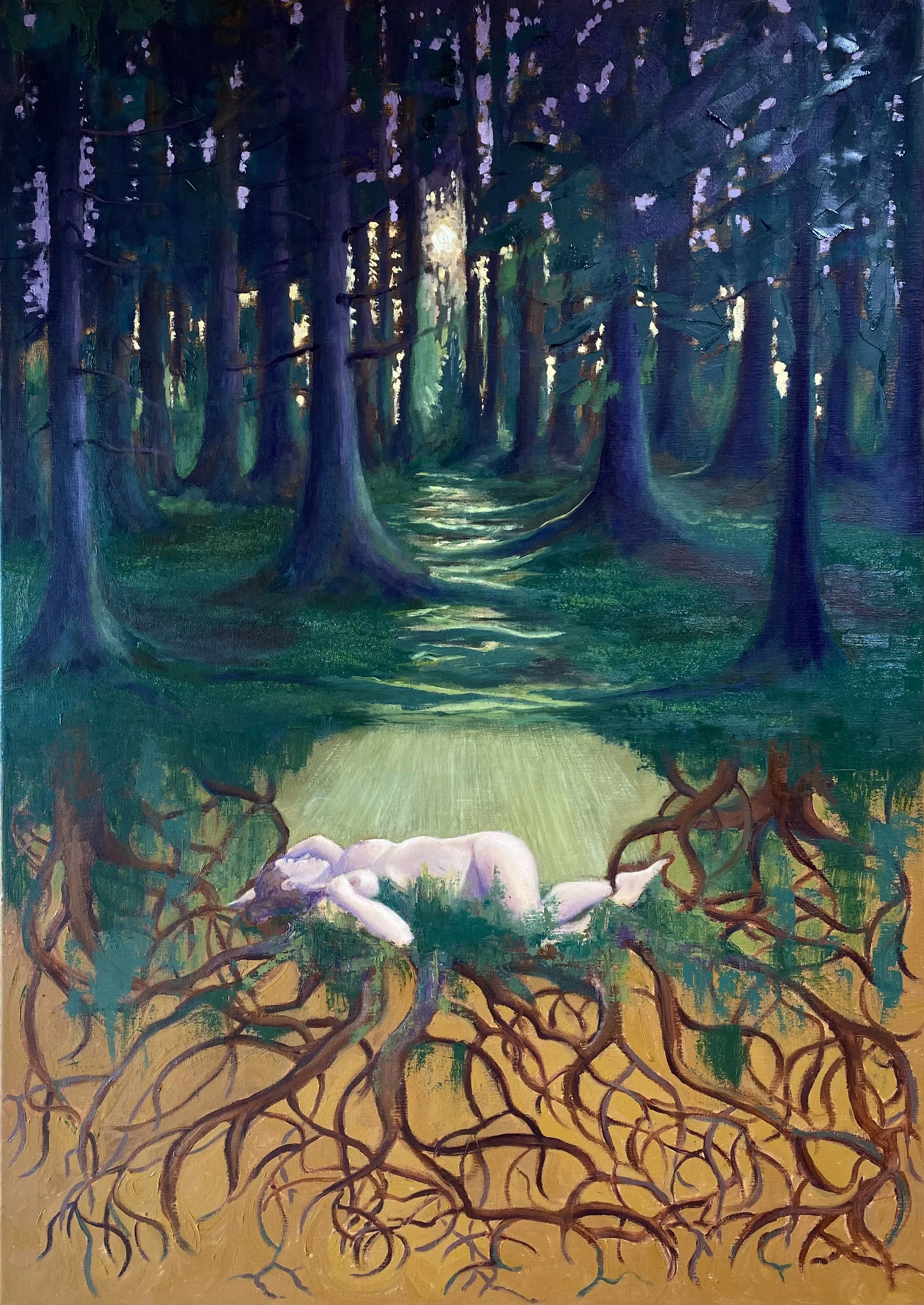 Roots, 2023, oil on canvas