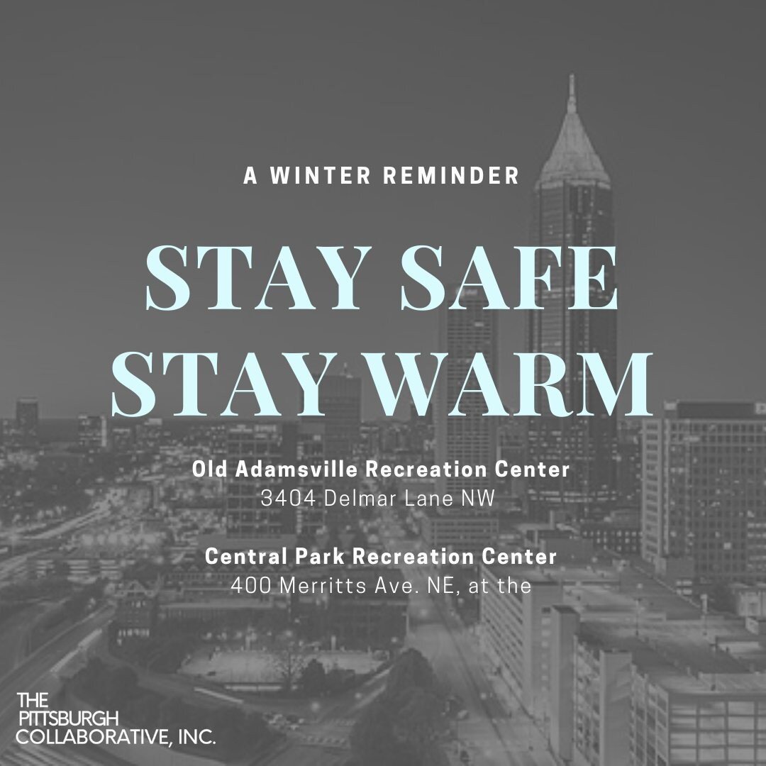 We hope you have enjoyed your holiday season! As the temperature drops, please remember to stay safe and stay warm
.
Across the Metro-Atlanta area, there are several places where you and your loved ones can go for warmth and shelter. Yesterday, the c