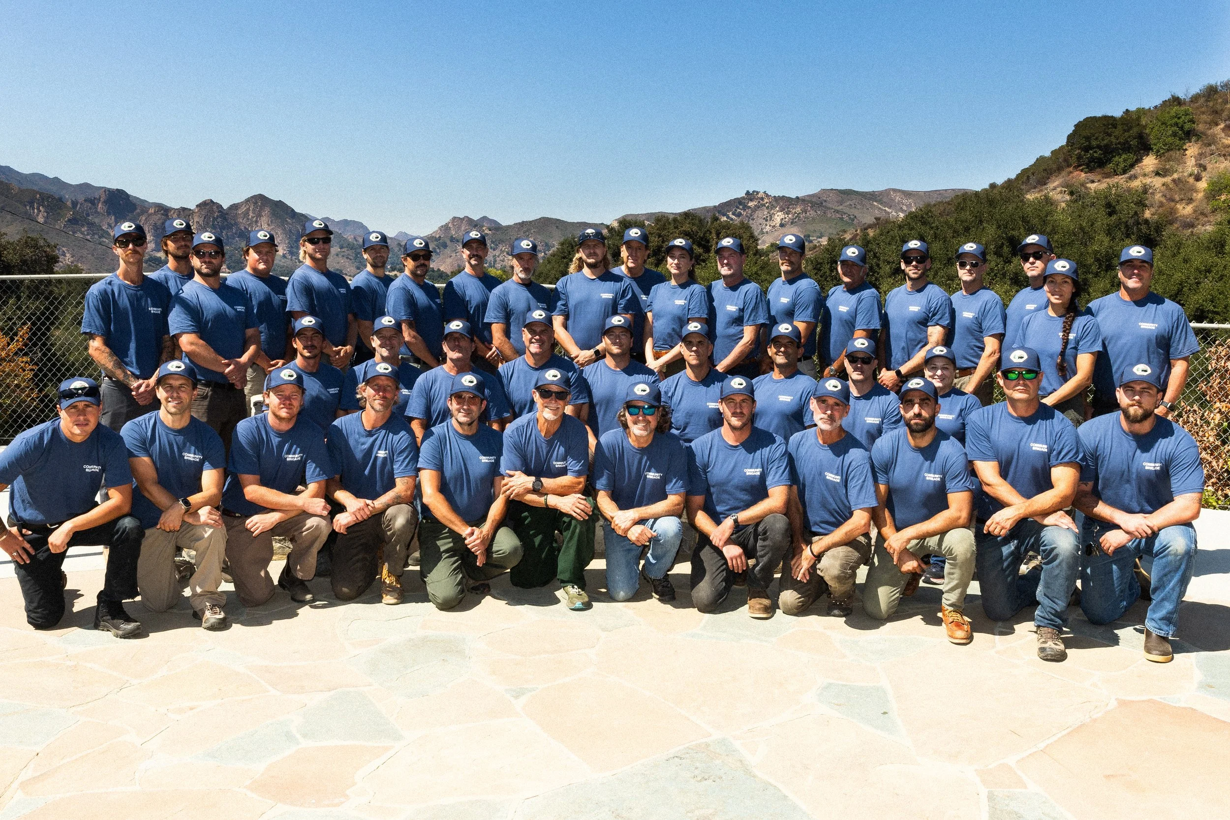 The first class of community brigade members in the fall of 2024 before the Palisades fire.  Photo credit: Keegan Gibbs