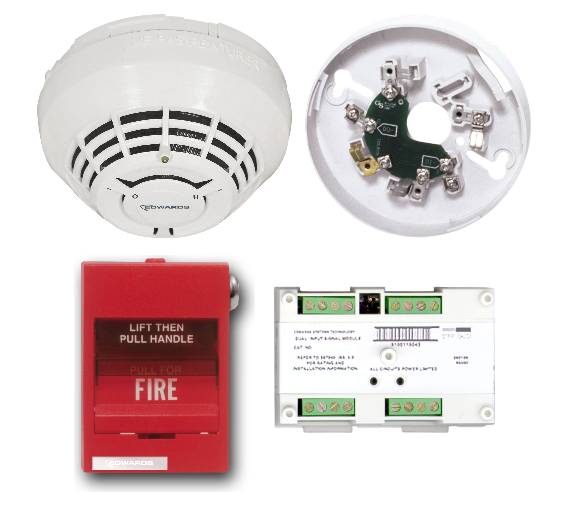 Ceiling-mounted smoke detector by Edwards