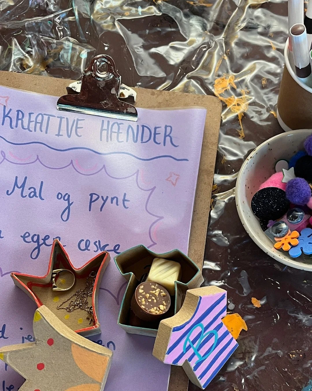 🎨 Kreative H&aelig;nder hos Bette Caf&eacute; - i samarbejde med @cchobby⁠
⁠
I januar kan du dekorere din egen &aelig;ske hos os! Skal det v&aelig;re en slik&aelig;ske, smykke&aelig;ske, &aelig;ske til muslingesamlingen eller noget helt andet &ndash