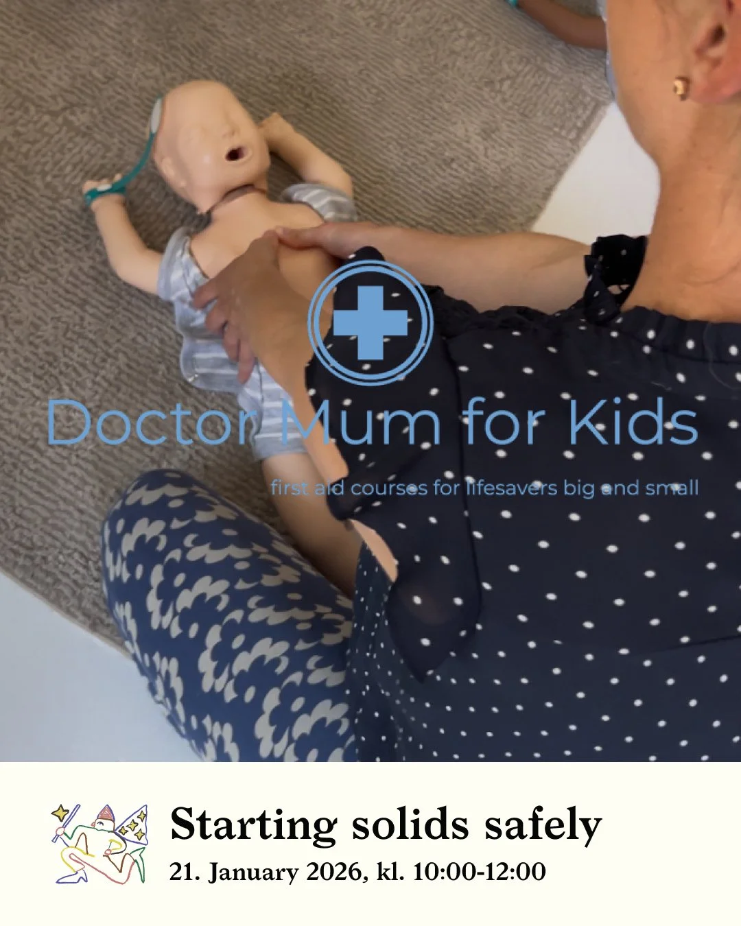 🥄 Starting Solids Safely⁠
👶 with @DoctorMumforKids⁠
⁠
Starting solids is exciting &ndash; and a little scary.⁠
This 2-hour workshop helps parents feel confident with safe weaning, choking prevention &amp; allergies.⁠
⁠
✔️ Doctor-led, evidence-based