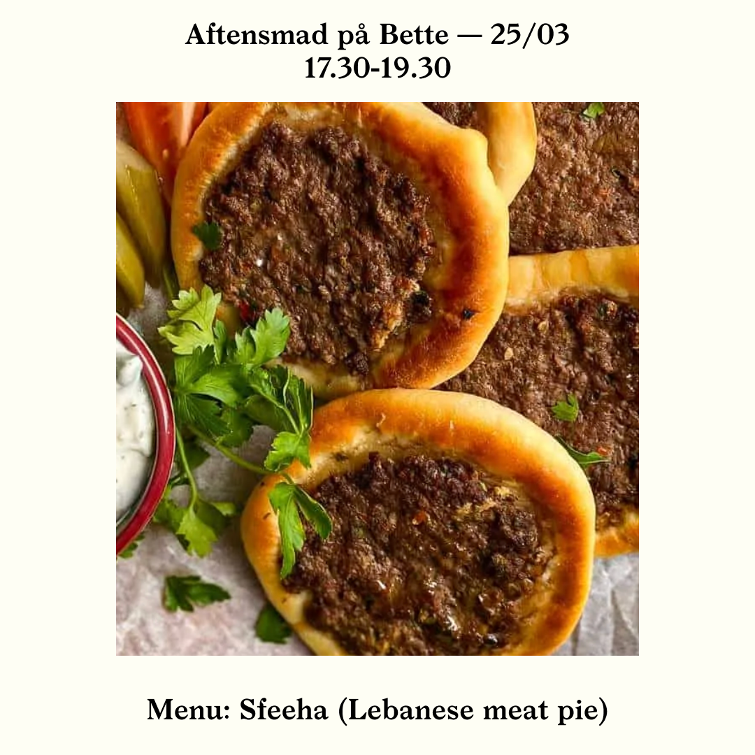 Bettes Aftensmad: Sfeeha - Lebanese meat pie
